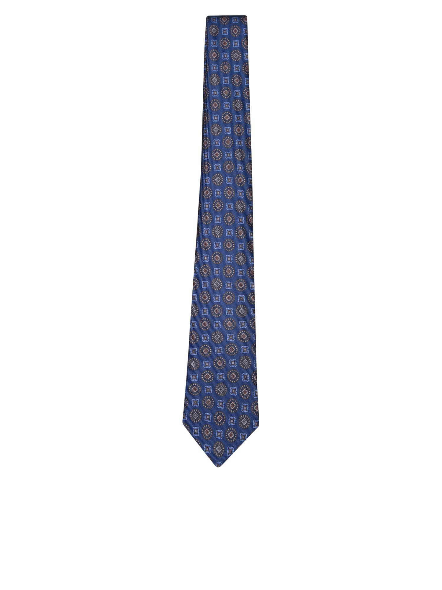 Blue/dark Blue Patterned Tie