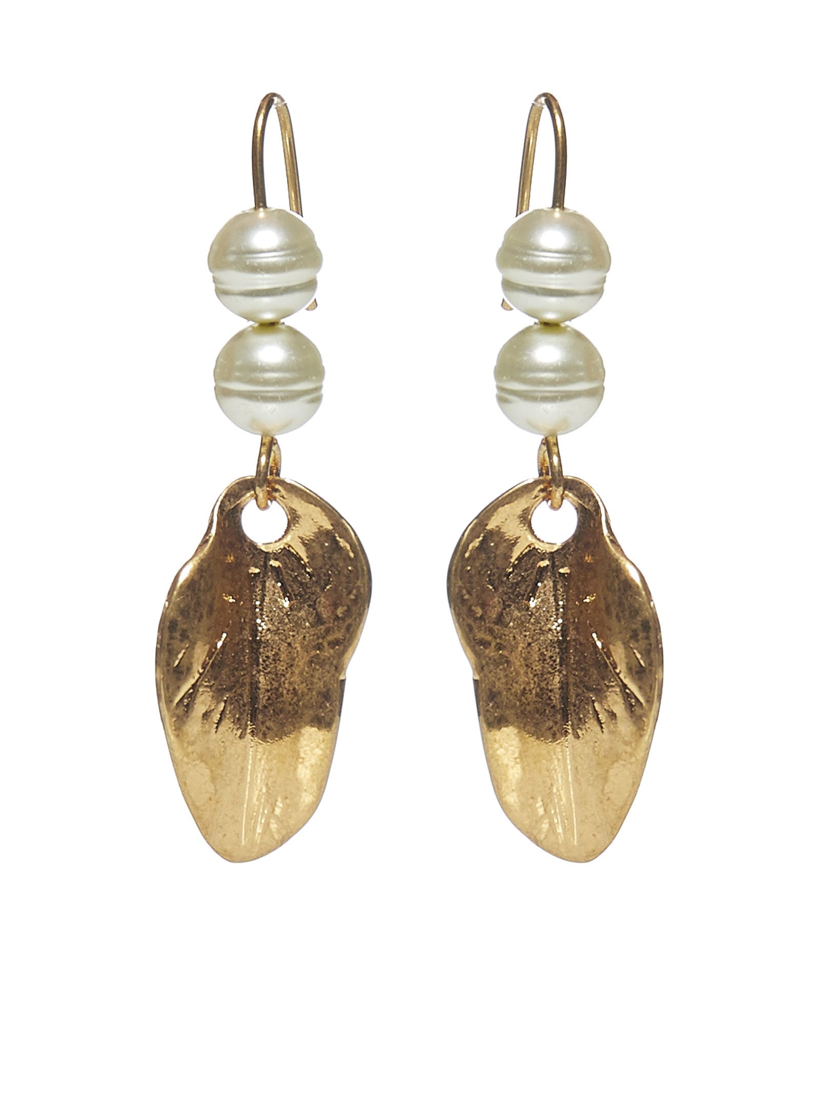 Marni Pearl And Leaf Earrings