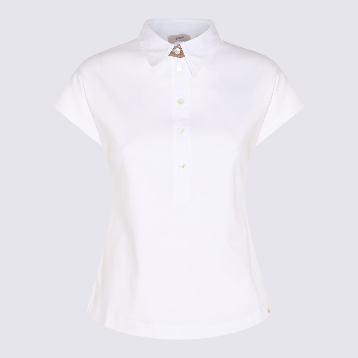 Herno White Cotton Polo Shirt