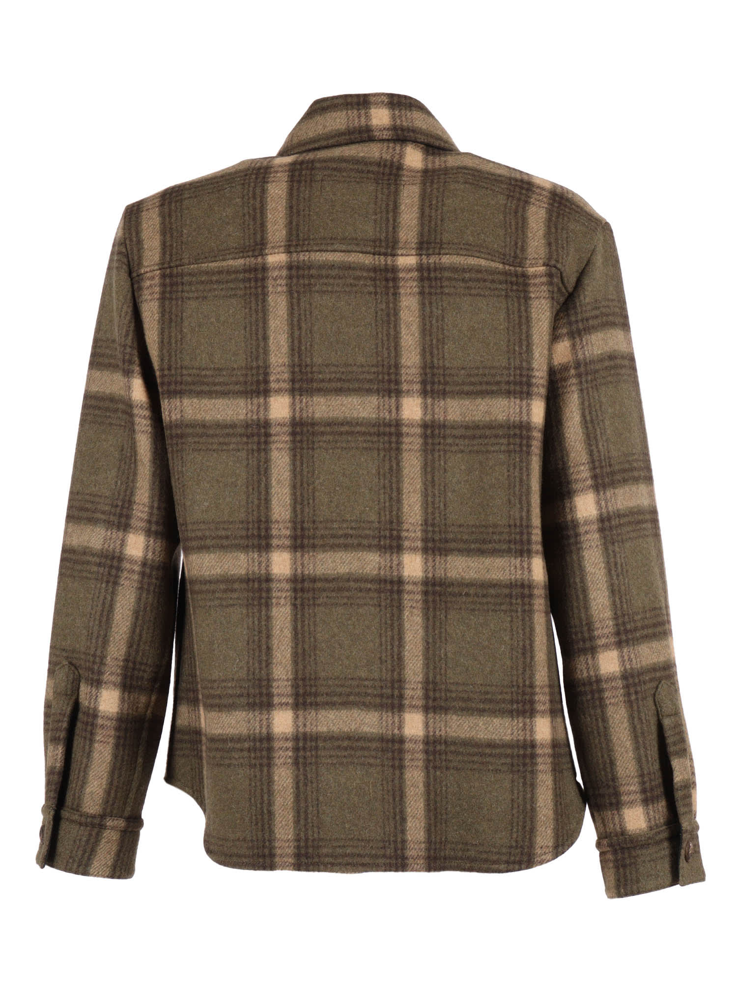 Fay Scottish Tartan Overshirt Jacket In Wool Blend In Multi