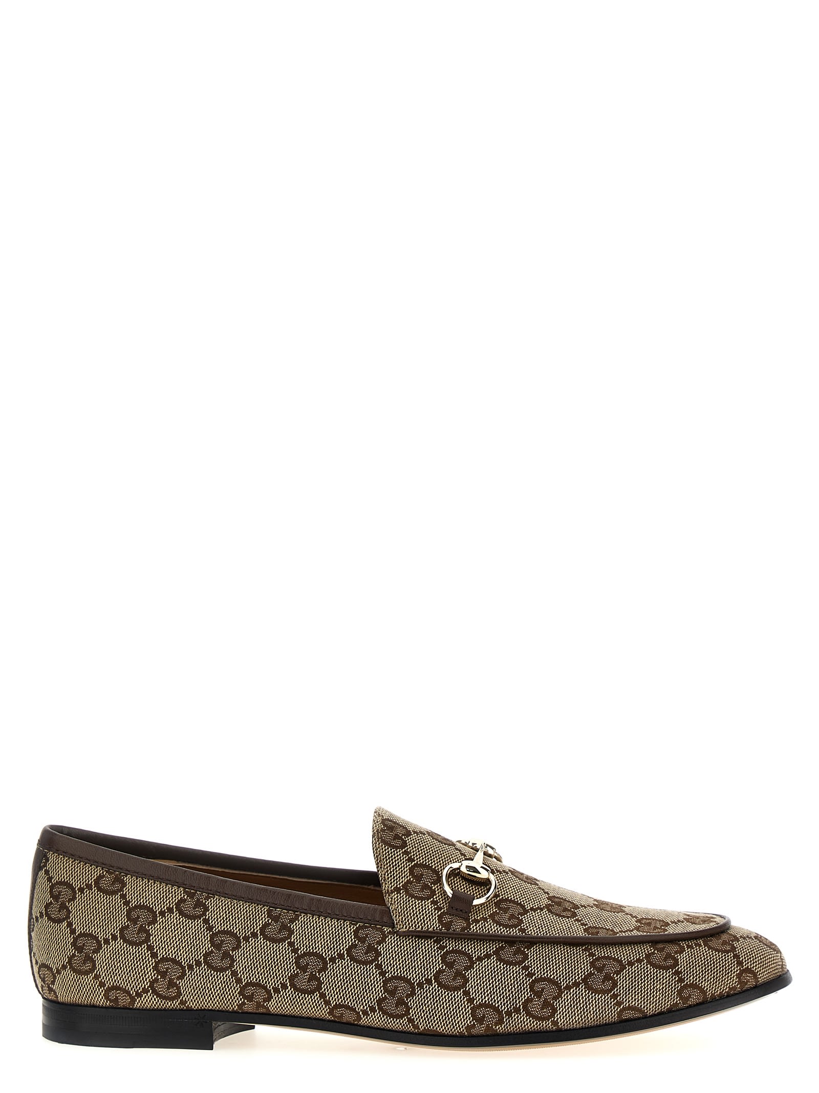 Shop Gucci Jordaan Loafers In Beige