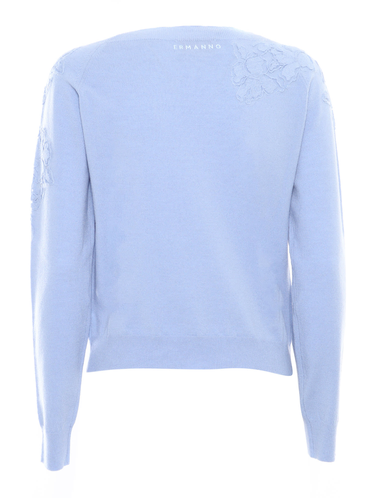 Shop Ermanno Ermanno Scervino Sweater In Light Blue