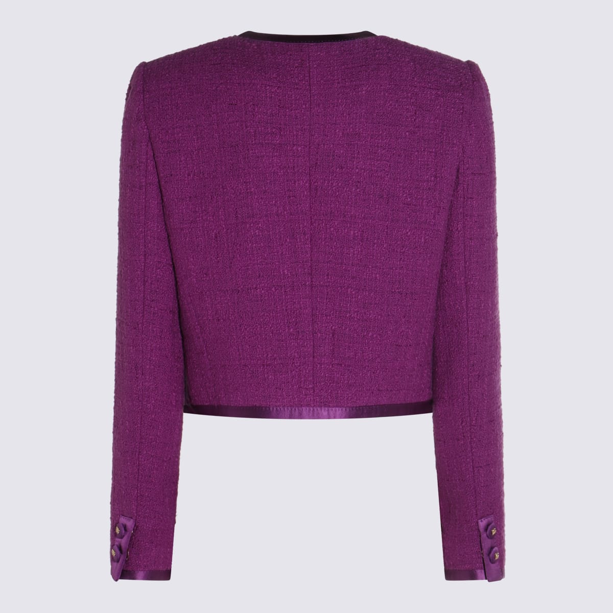 Dolce & Gabbana Violet Cotton Casual Jacket In Purple
