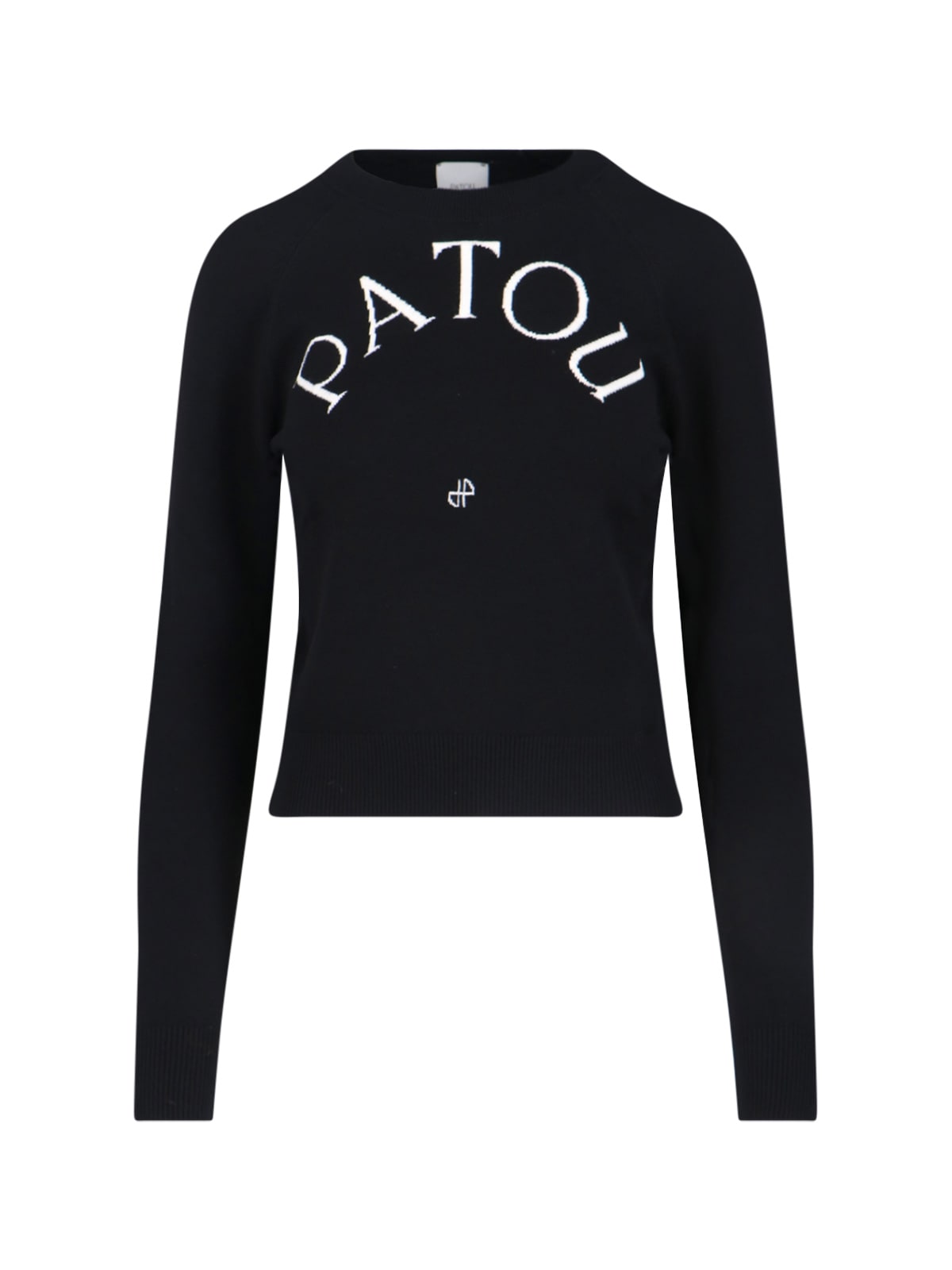 Patou Merino Wool Blend Sweater In Black