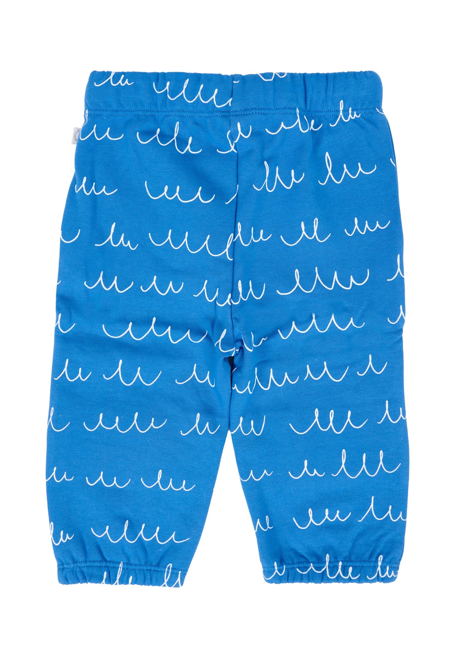 Stella Mccartney Blue Sweatpants For Baby Boy With Yetis In Blue