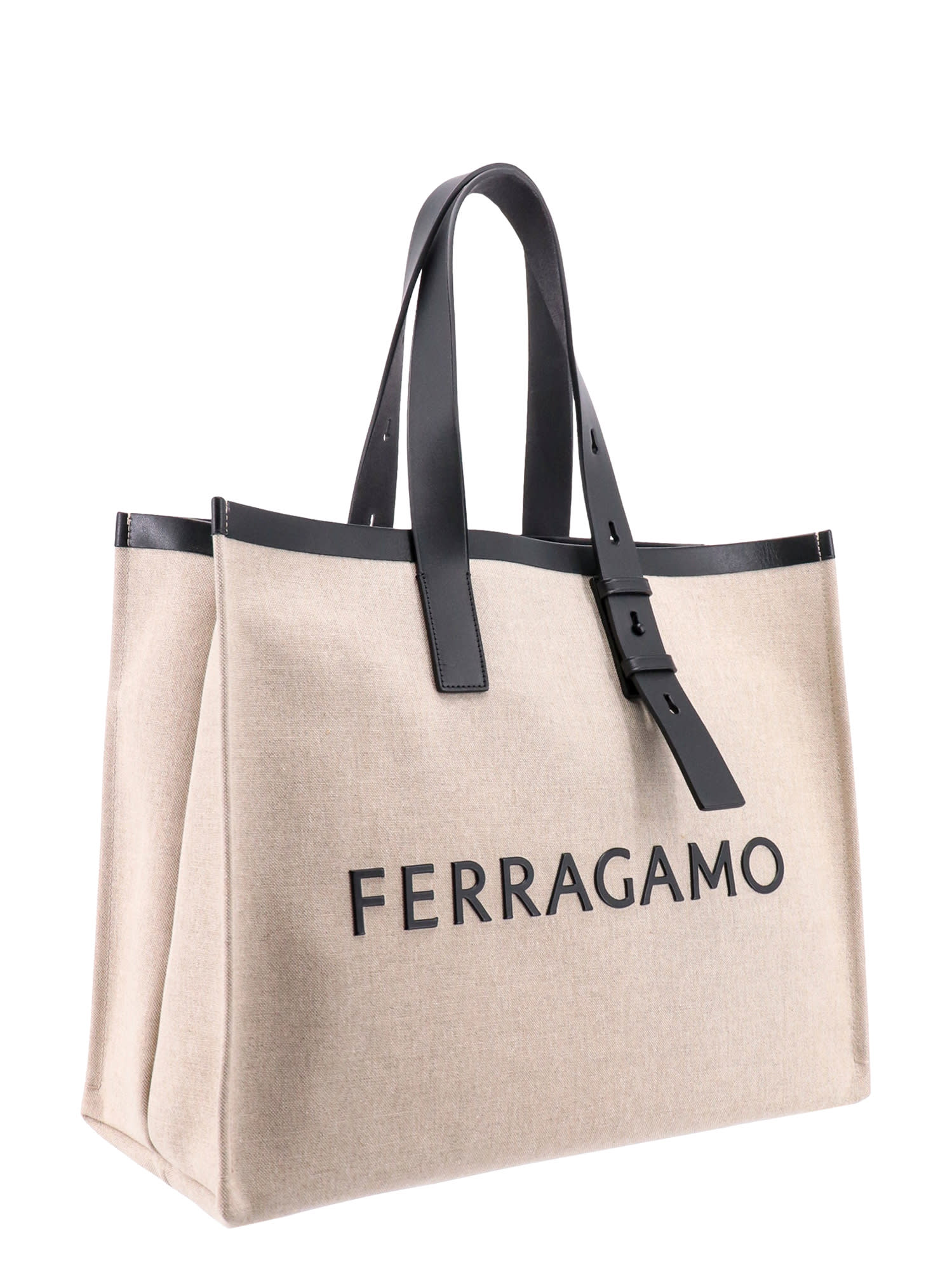 Shop Ferragamo Handbag In Beige