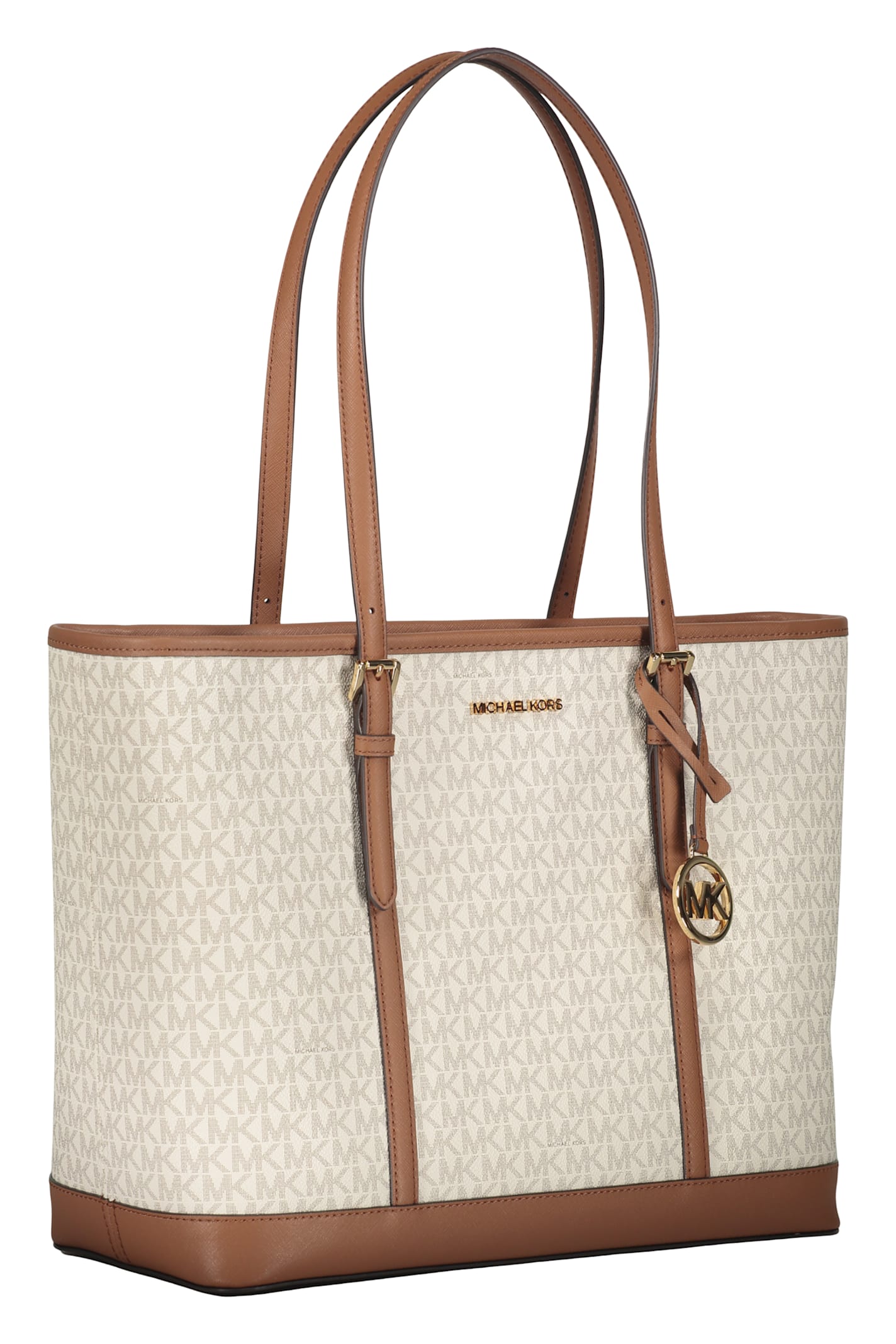 Michael Kors Logo Detail Tote Bag In White