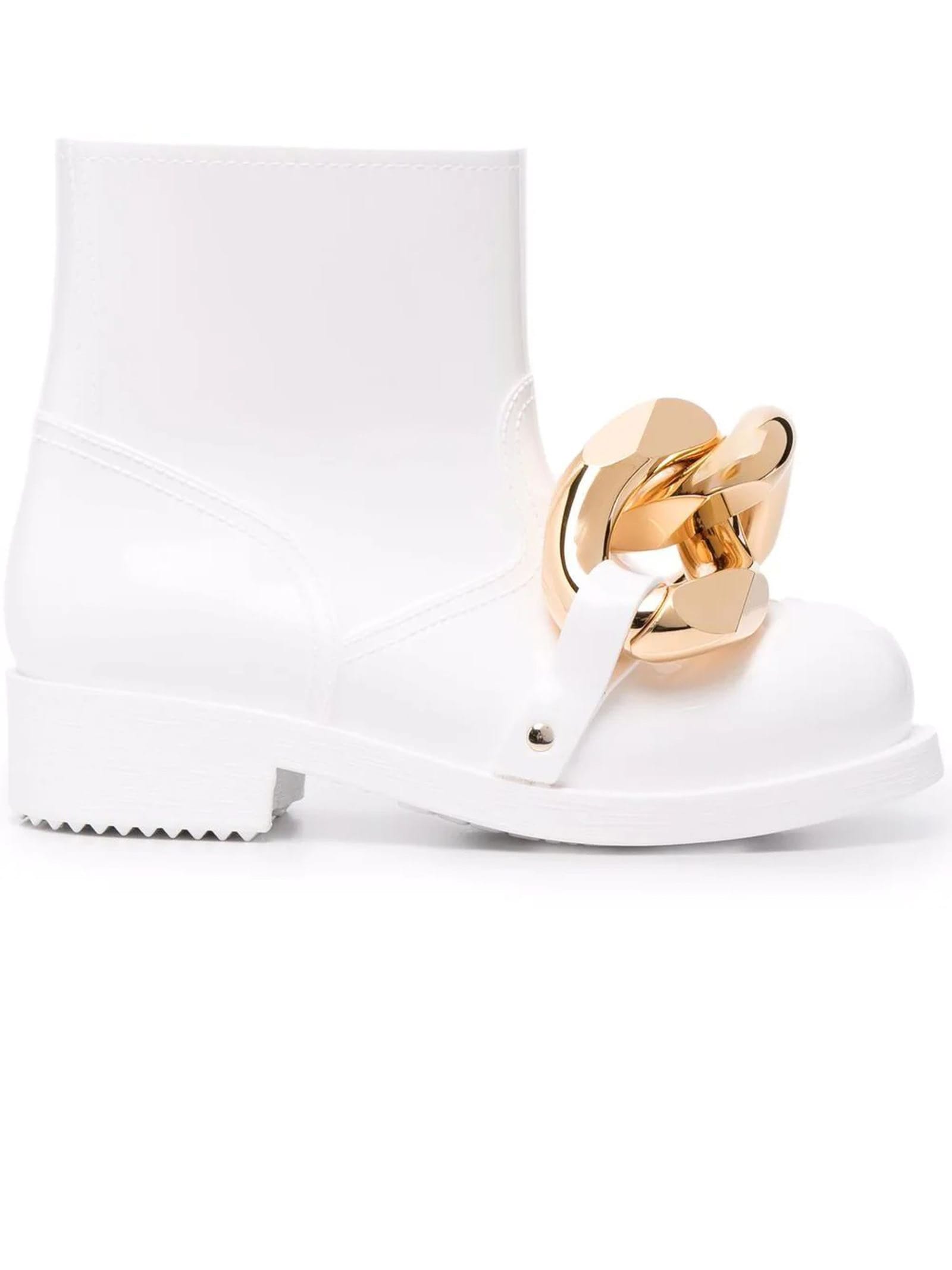 J.W. Anderson White Rubber Ankle Boots