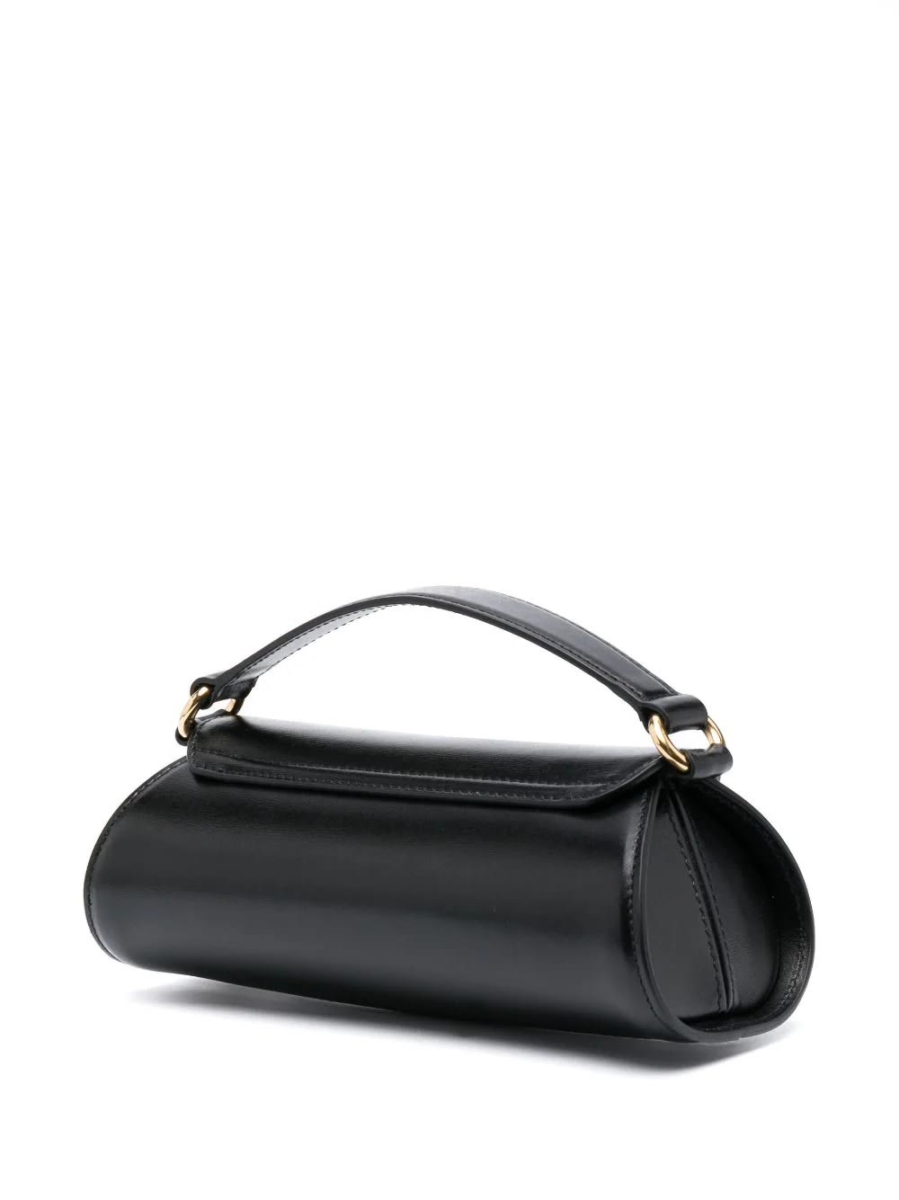 Shop Jil Sander Black Cannolo Mini Bag