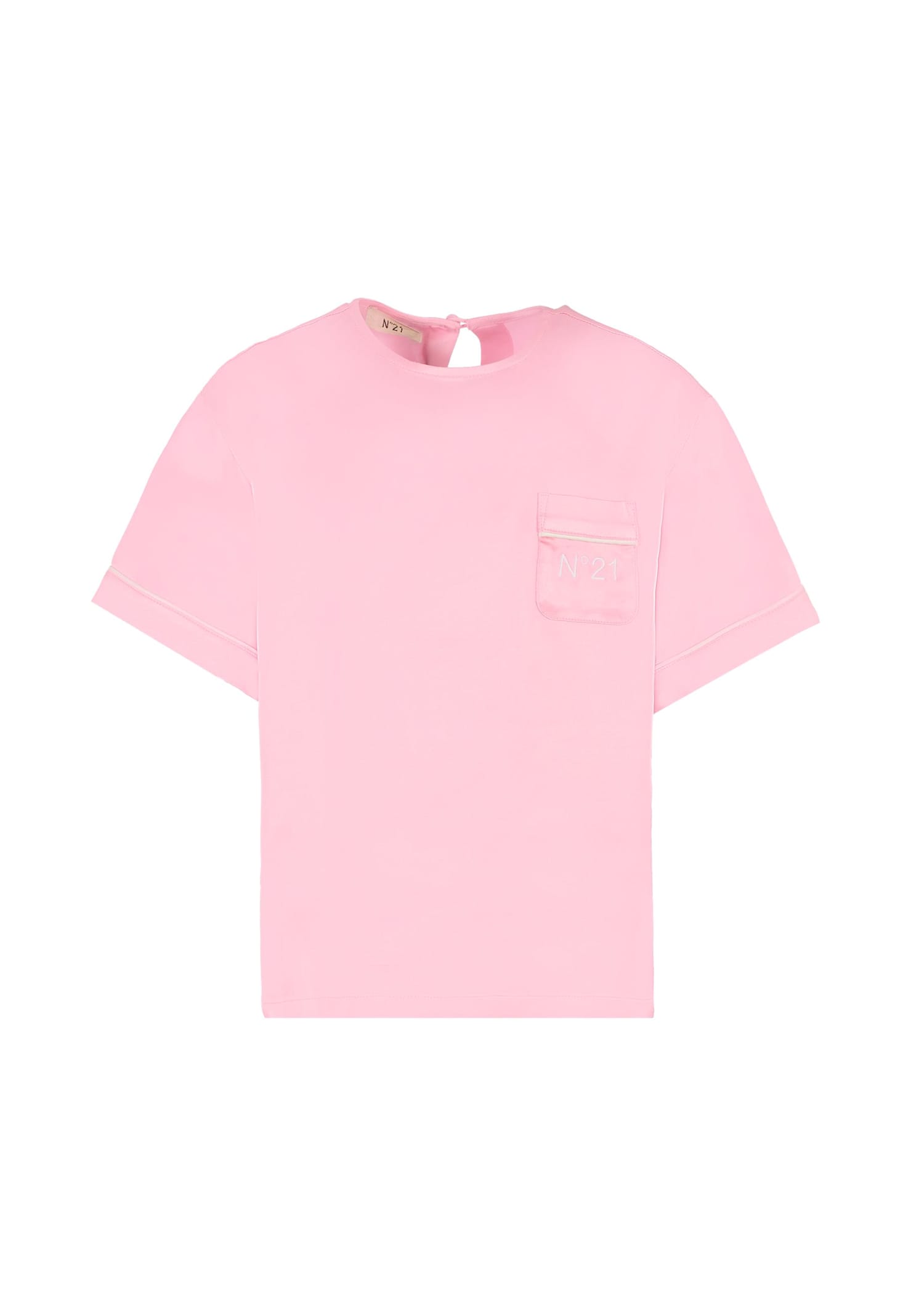 N°21 Kids' Pink Shirt For Girl With Logo