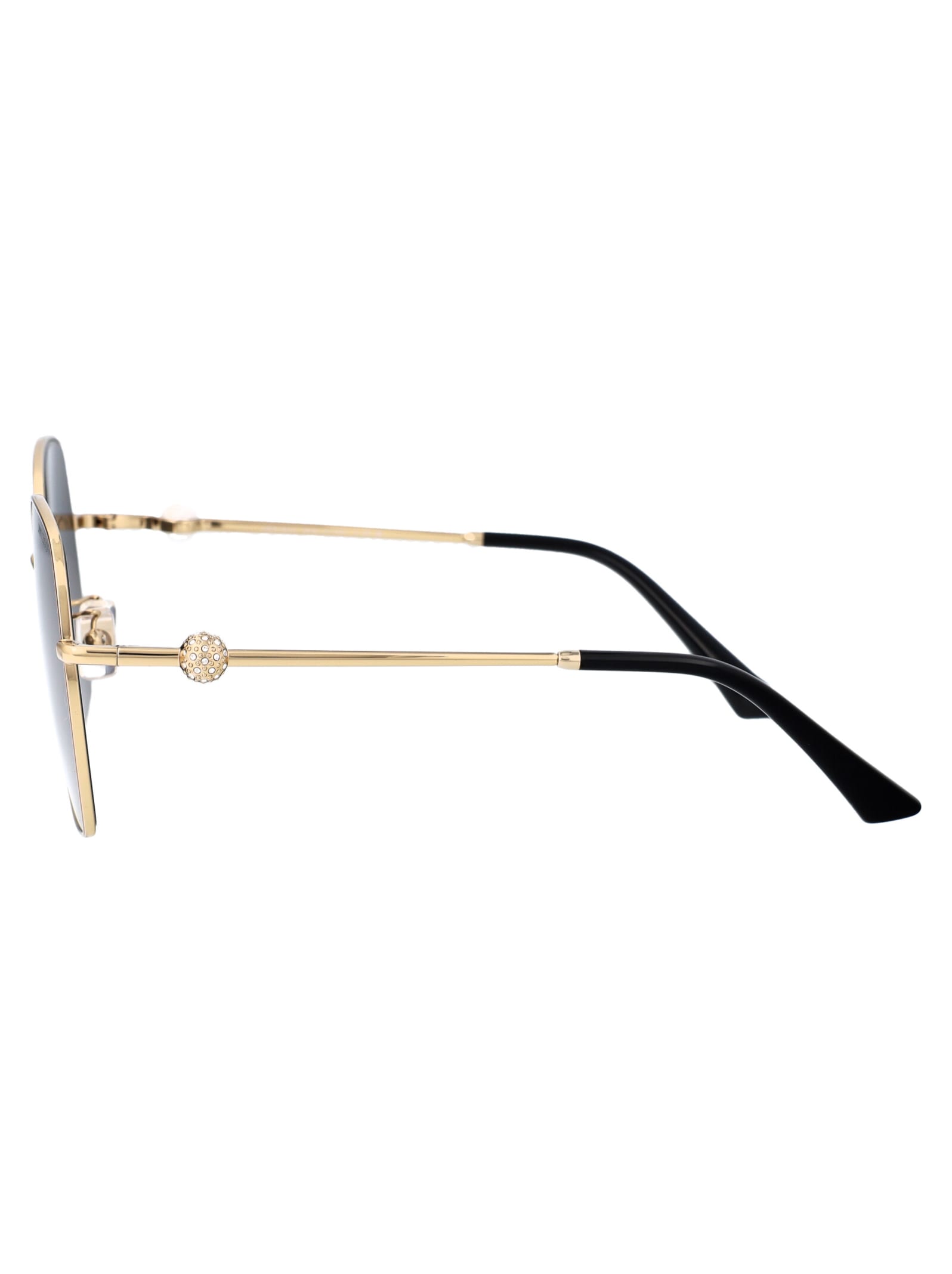 Jimmy Choo Crystal-embellished Sunglasses In Gray