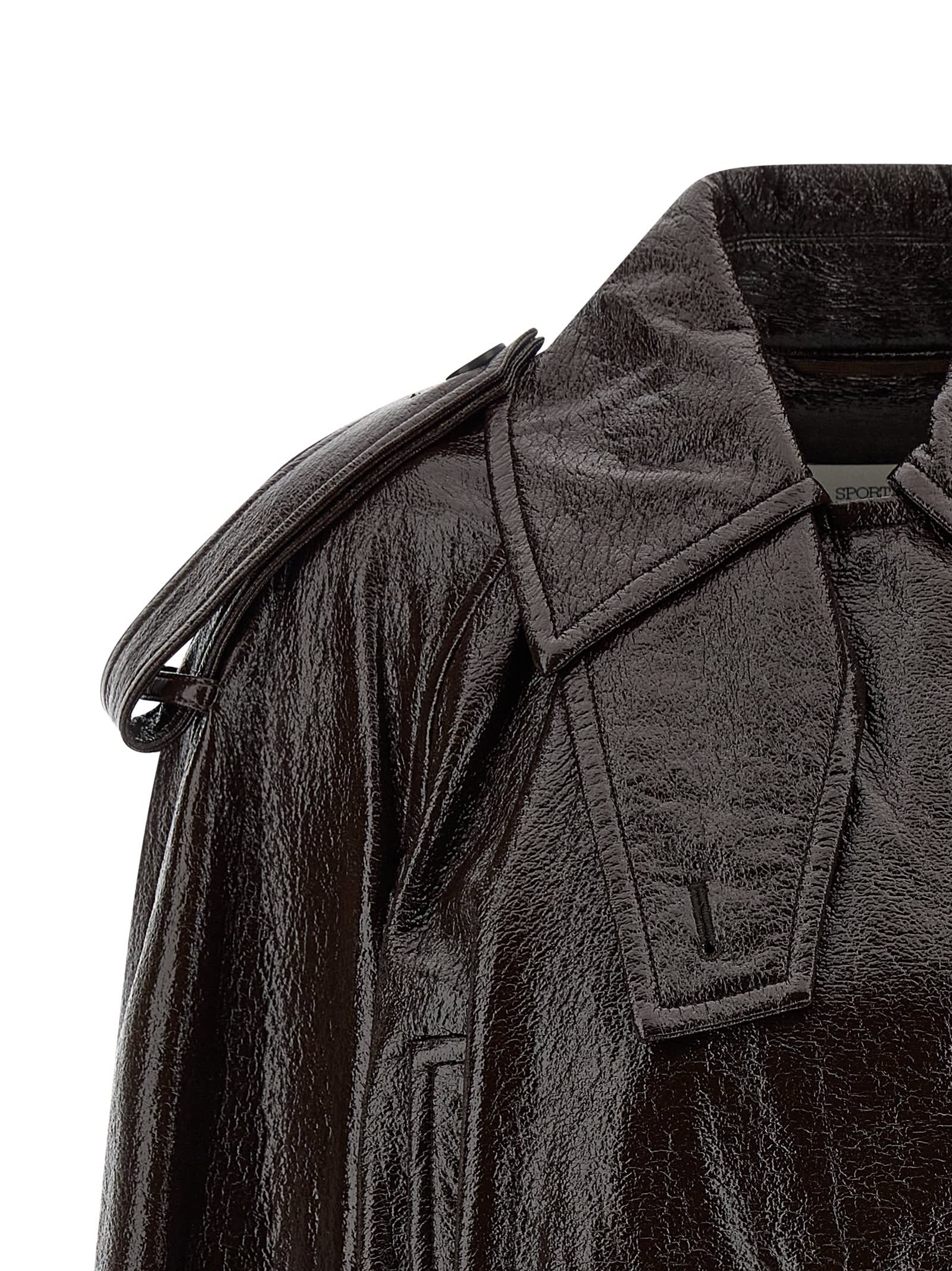 Sportmax Beta1234 Trench Coat In Brown