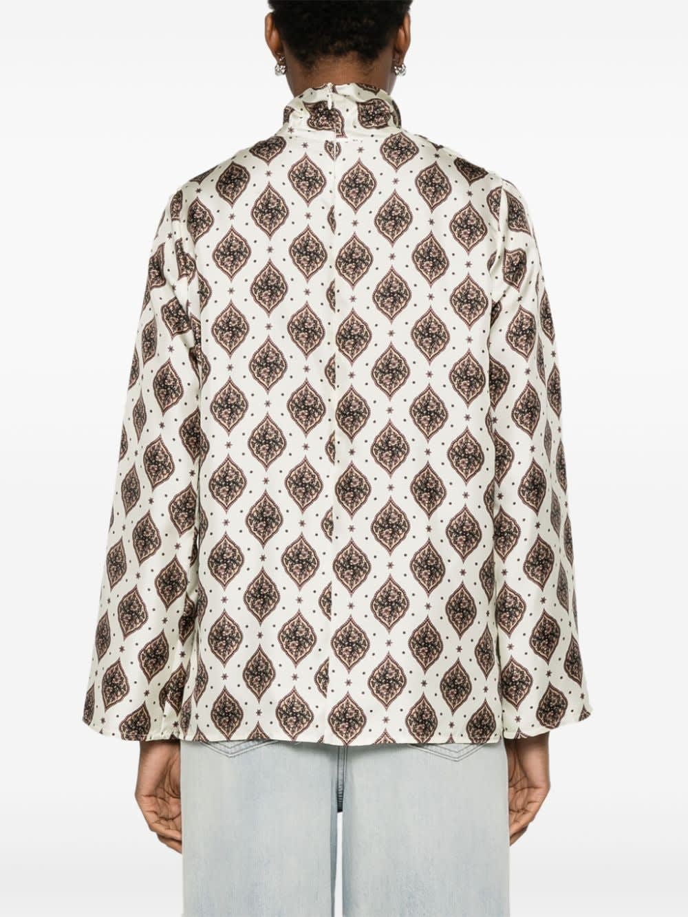 Alberto Biani Silk Satin Weave Floral Print Jersey In Multi