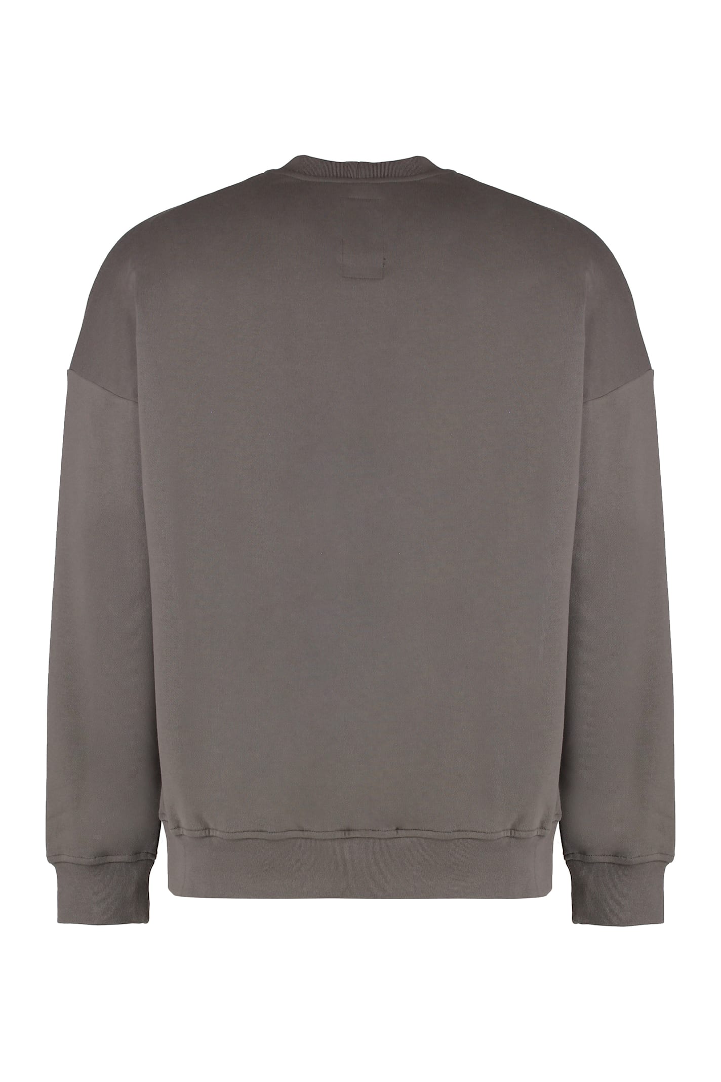 Rick Owens Graphic Print Cotton Crew-neck Sweatshirt In Turtledove