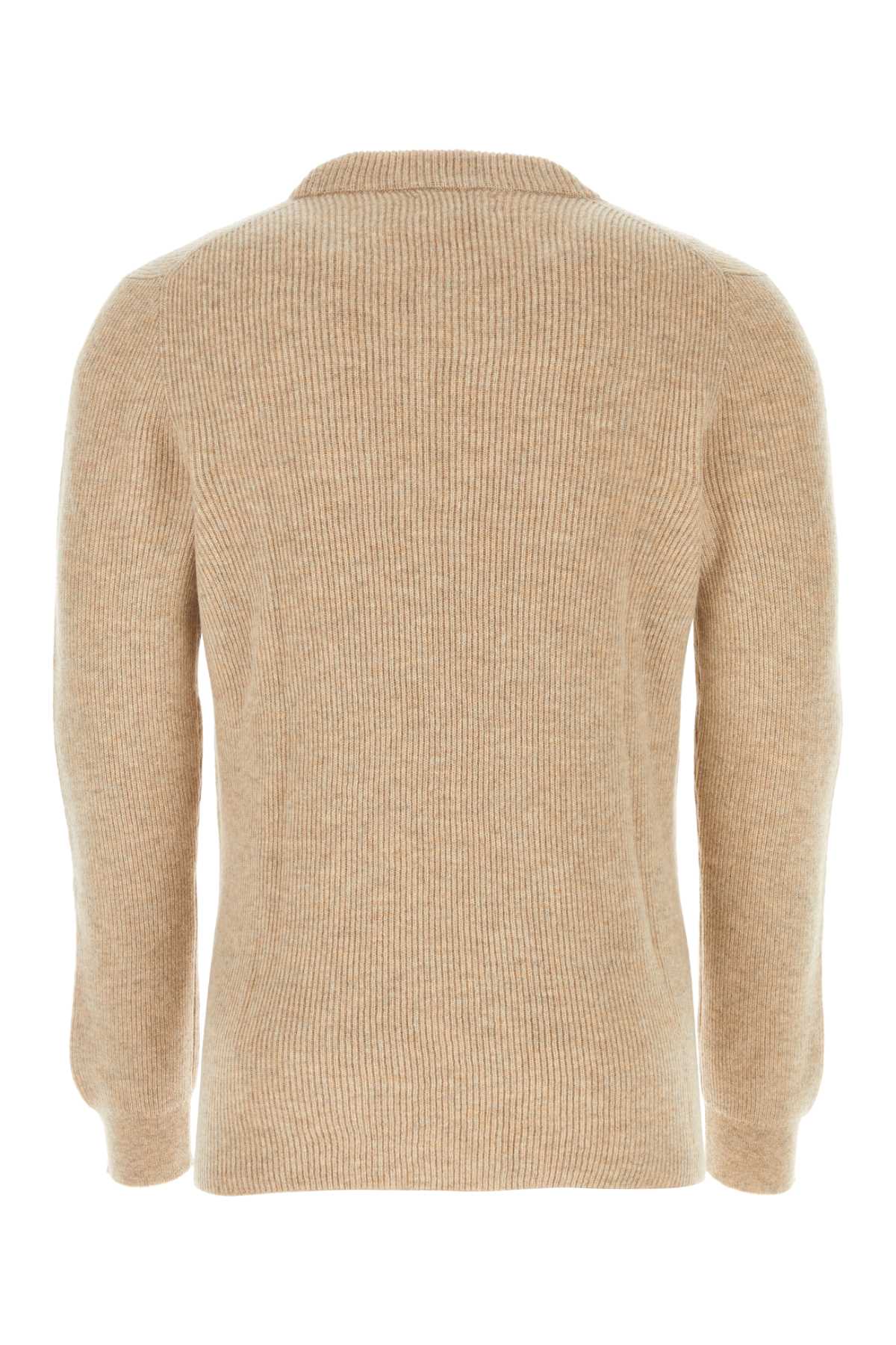 Johnstons Of Elgin Beige Cashmere Sweater In Oatmeal