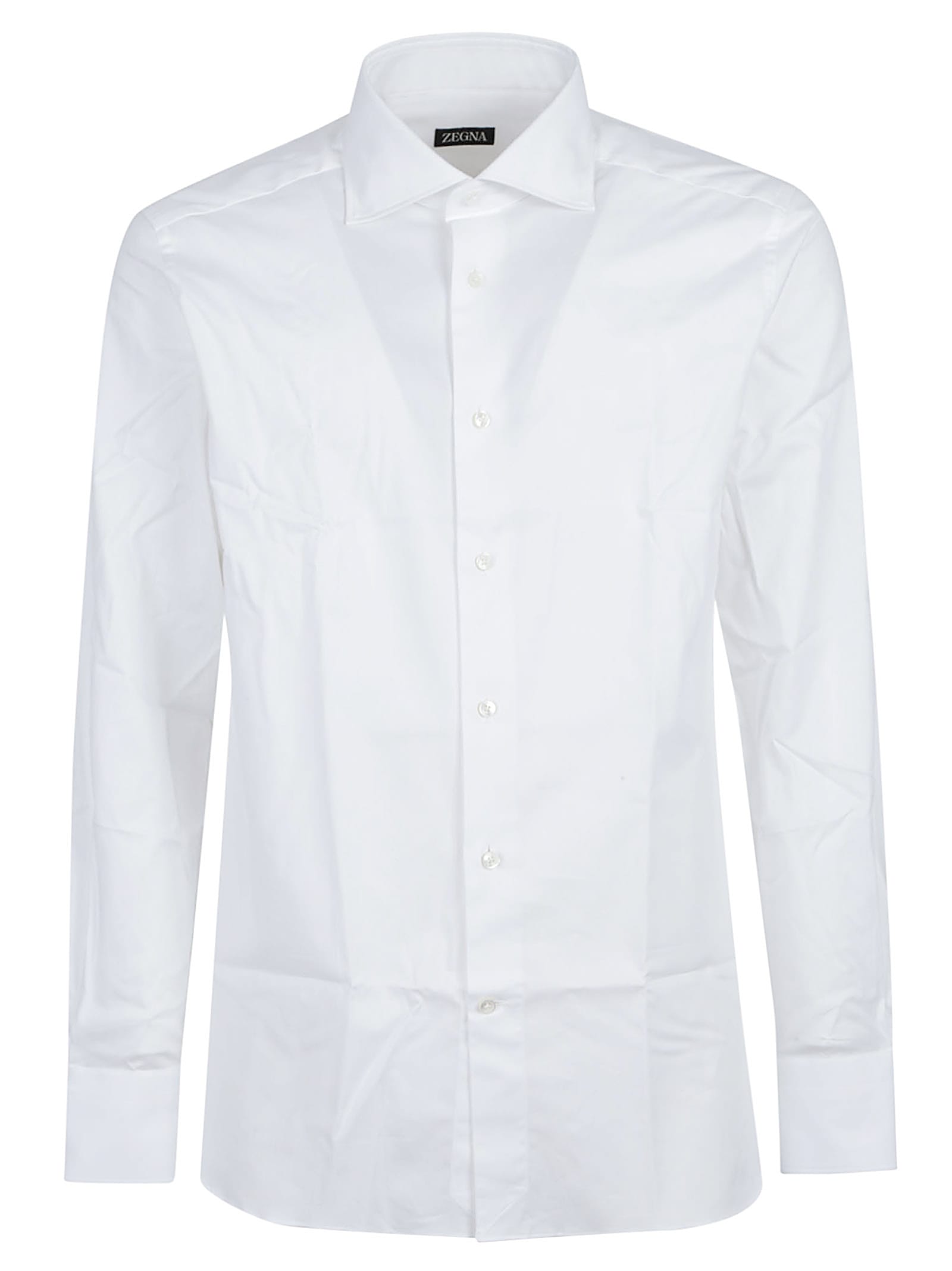 Zegna Lux Tailoring Long Sleeve Shirt In White