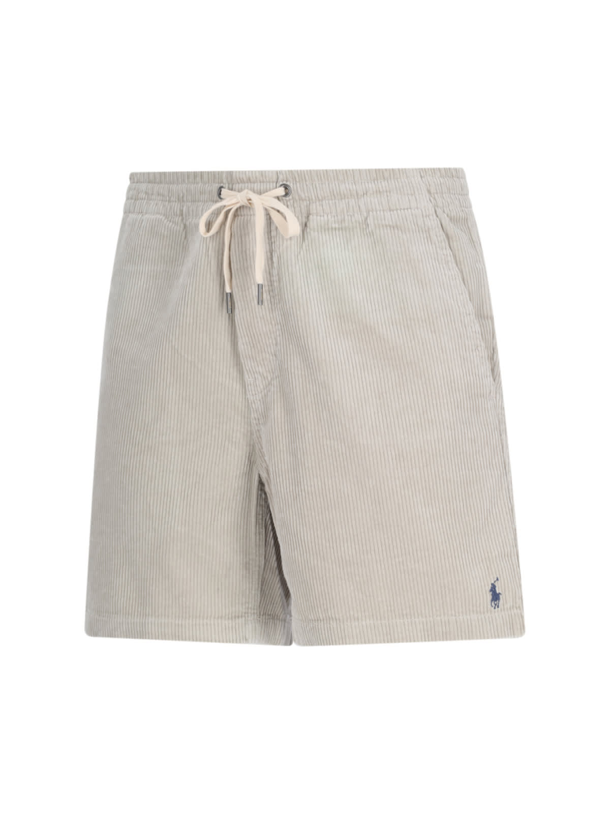 Shop Polo Ralph Lauren Ribbed Shorts In Beige