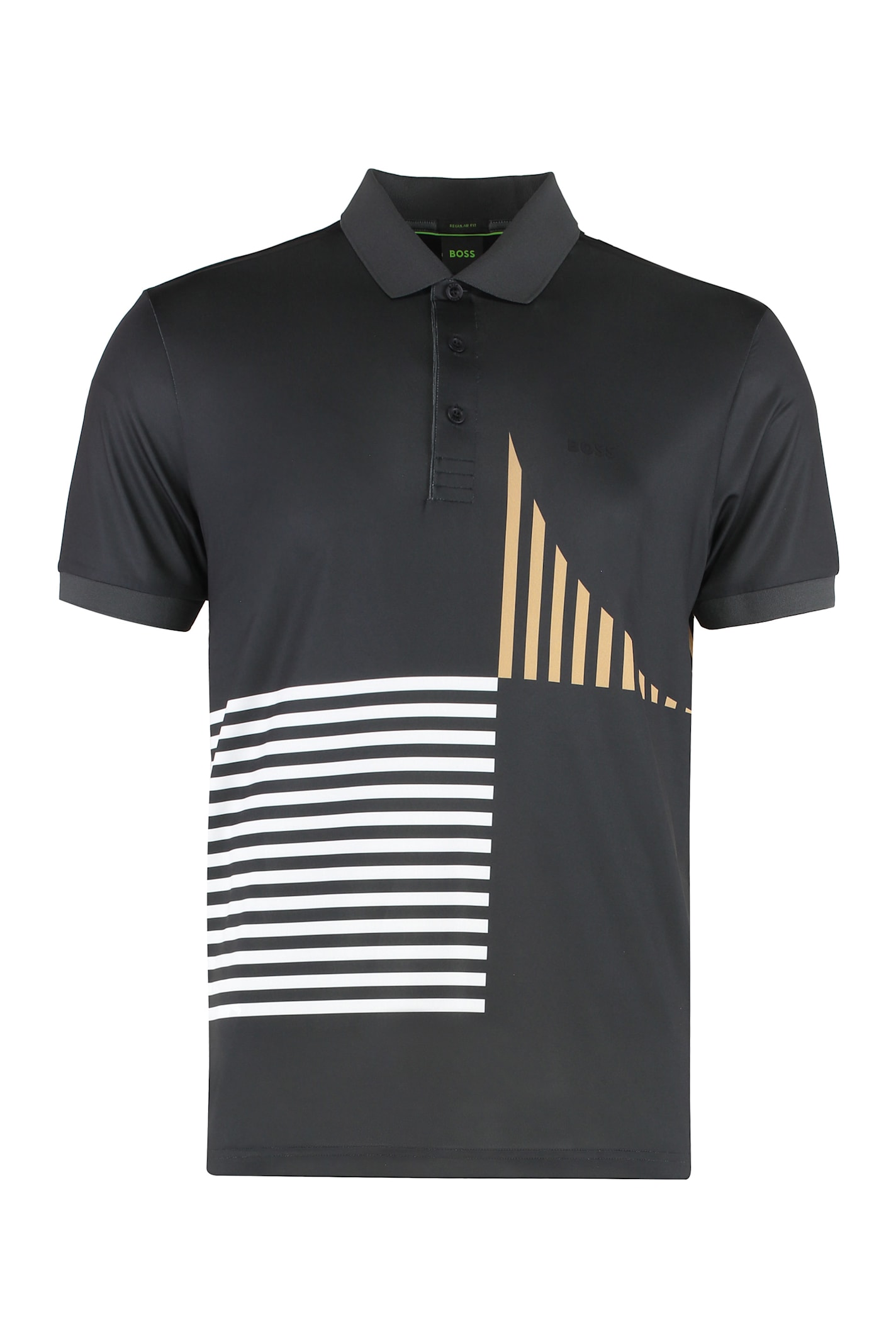Hugo Boss Boss Technical Fabric Polo Shirt In Black