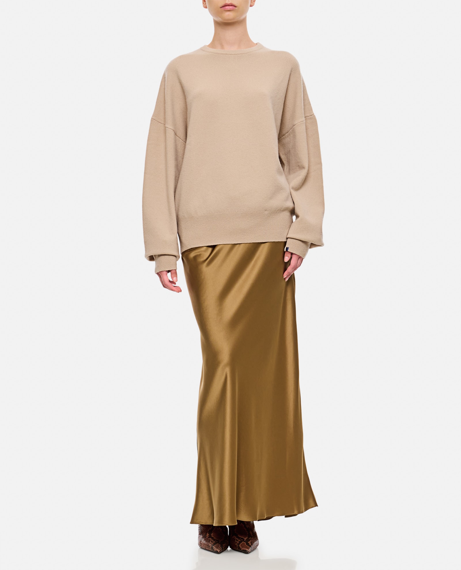 Shop Extreme Cashmere Tes Cashmere Sweater In Beige