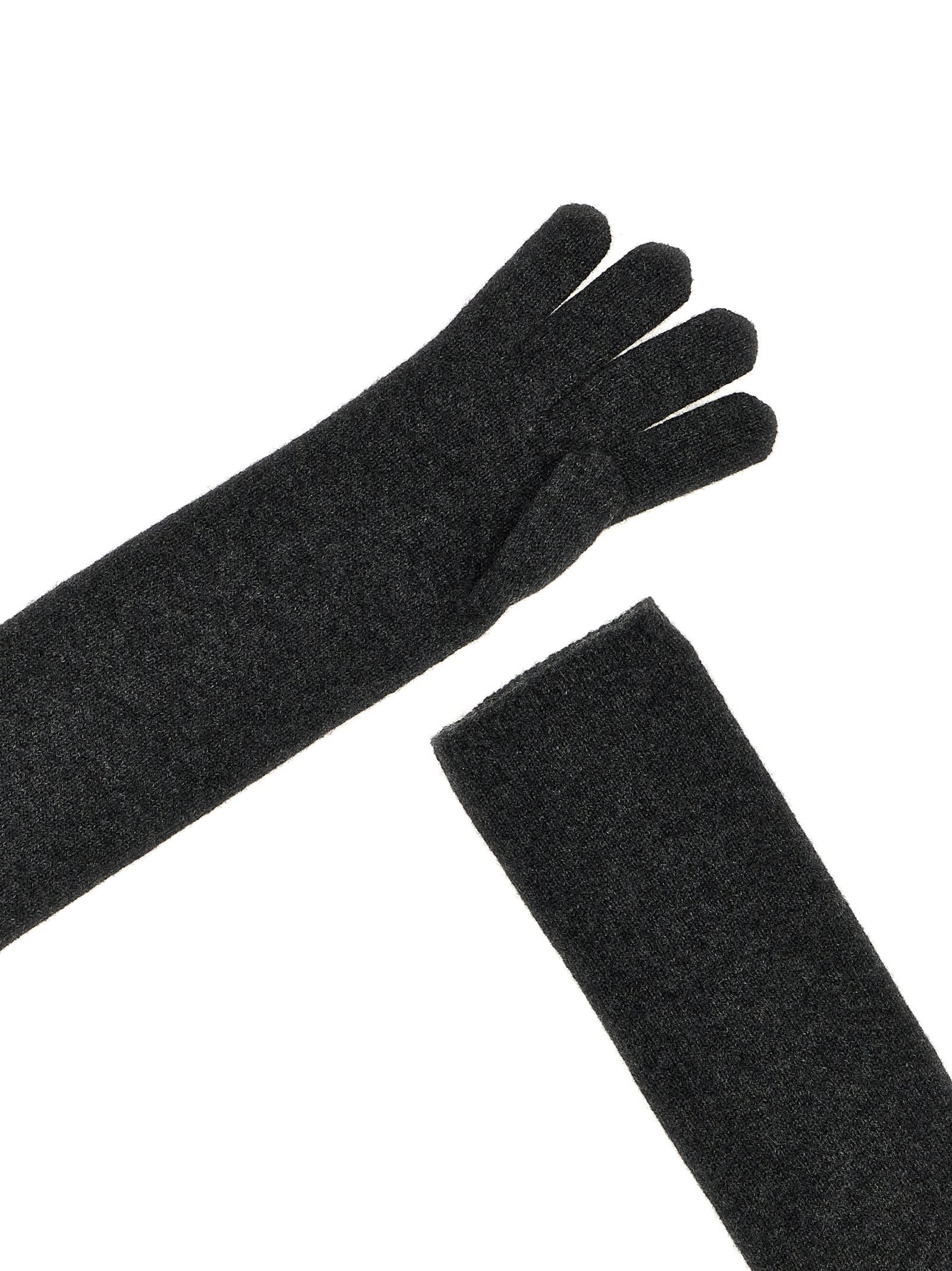 Max Mara Timor Gloves In Dark Grey