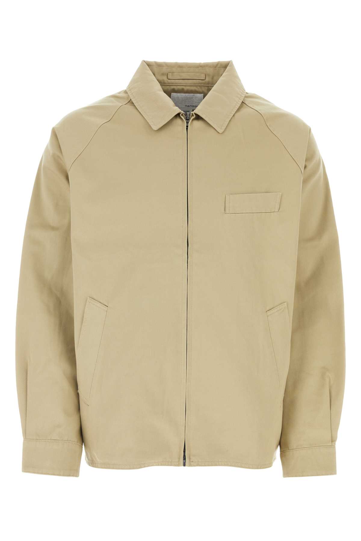 Beige Cotton Blend Jacket