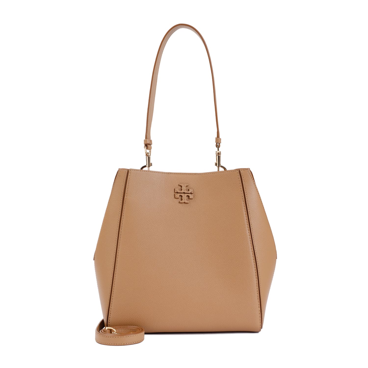 Shop Tory Burch Mcgraw Bucket Bag In Tiramisu