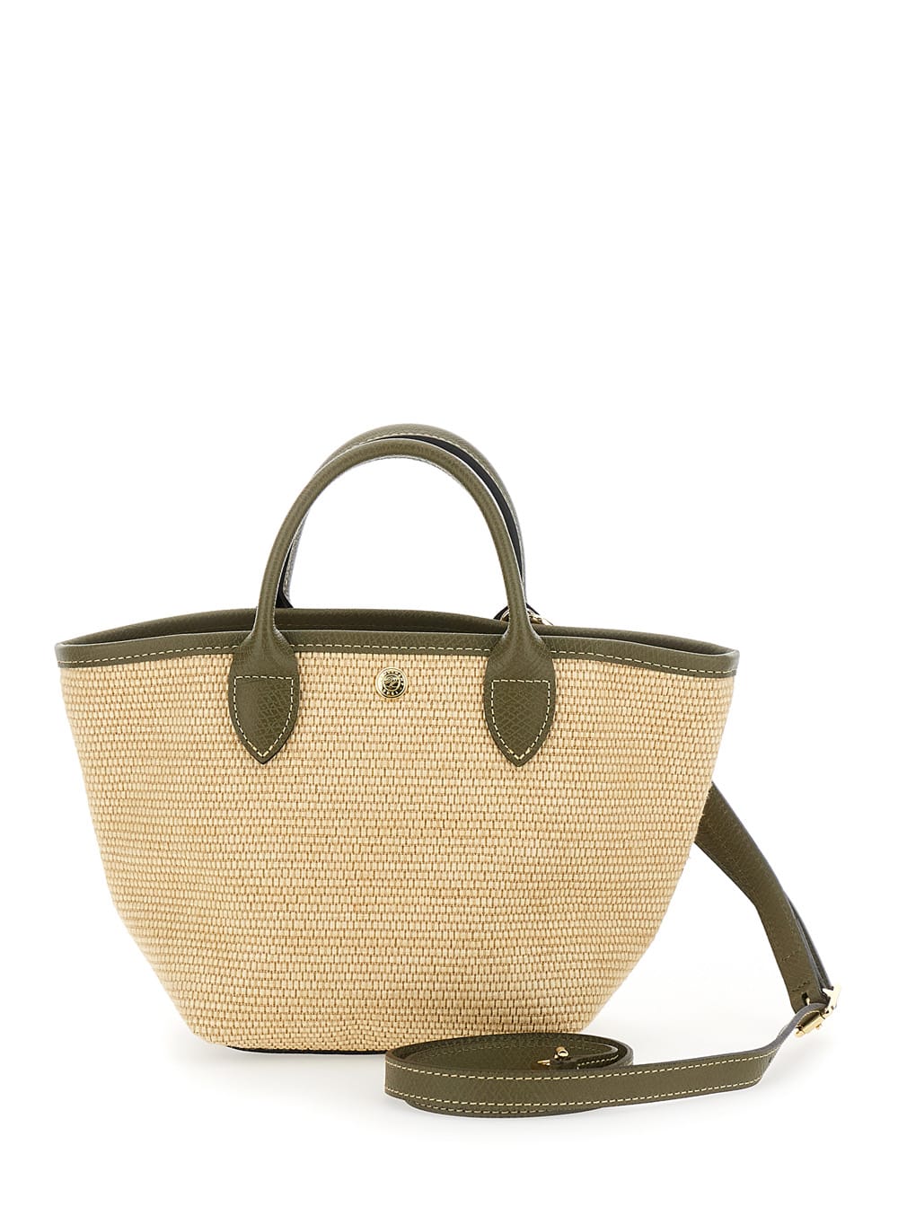 Longchamp 'le Pliage Xs' Green Handbag With Logo Embossed On The Front In Green