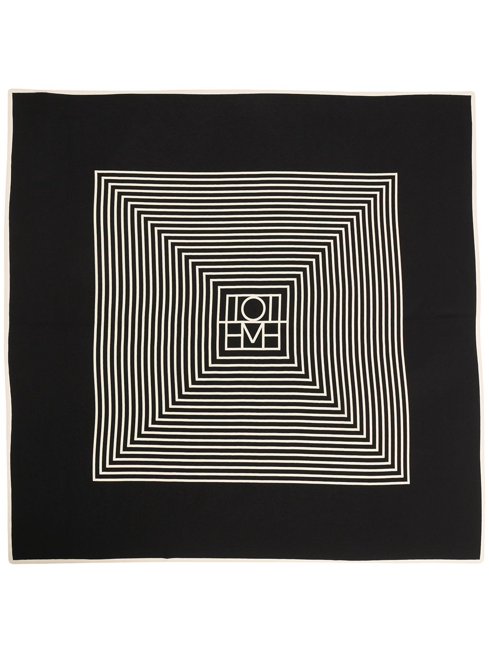 Totême Monogram Silk Foulard In Black