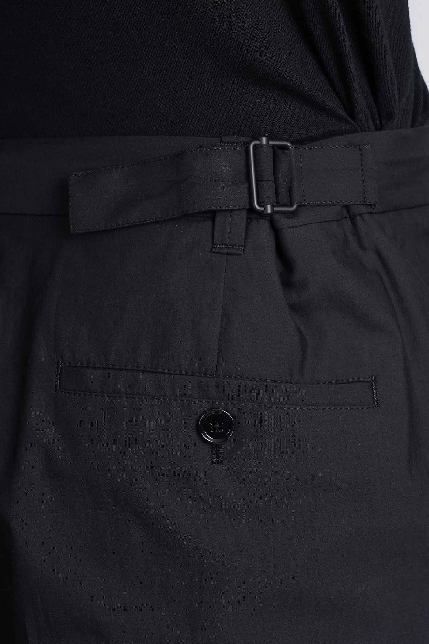 Shop Lemaire Pants In Black Cotton