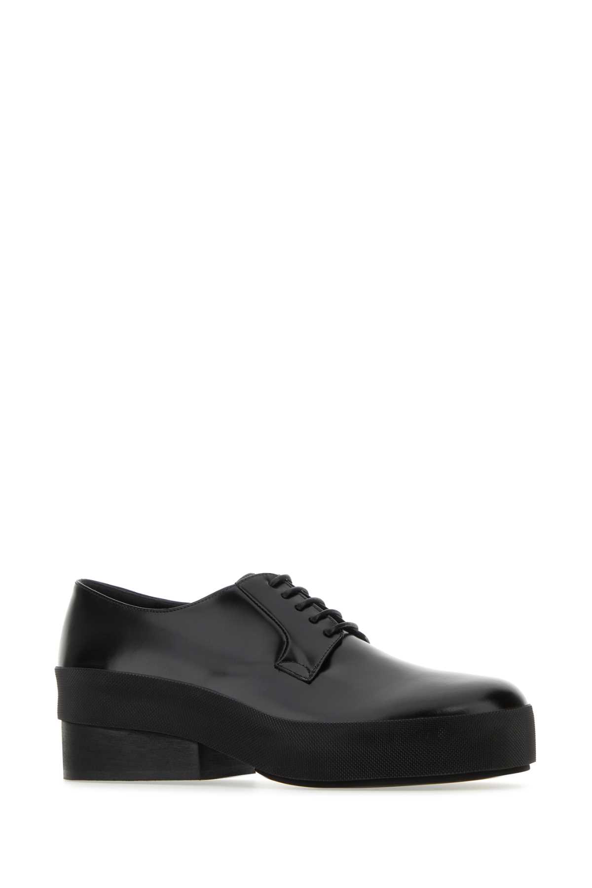 Shop Raf Simons Black Leather Lace-up Shoes In 0099