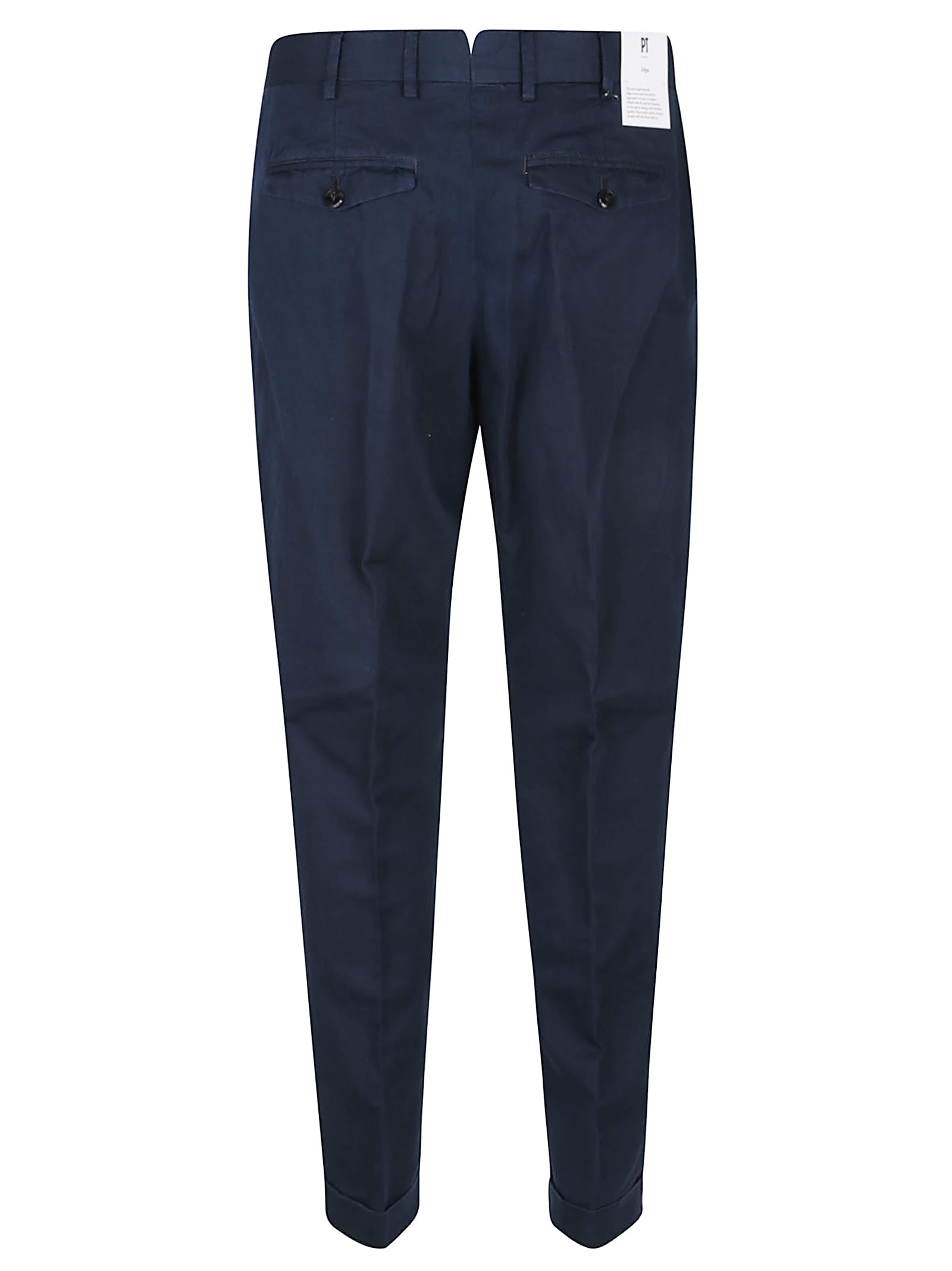 Pt Torino Rebel Navy Virgin Wool Trousers In Blue
