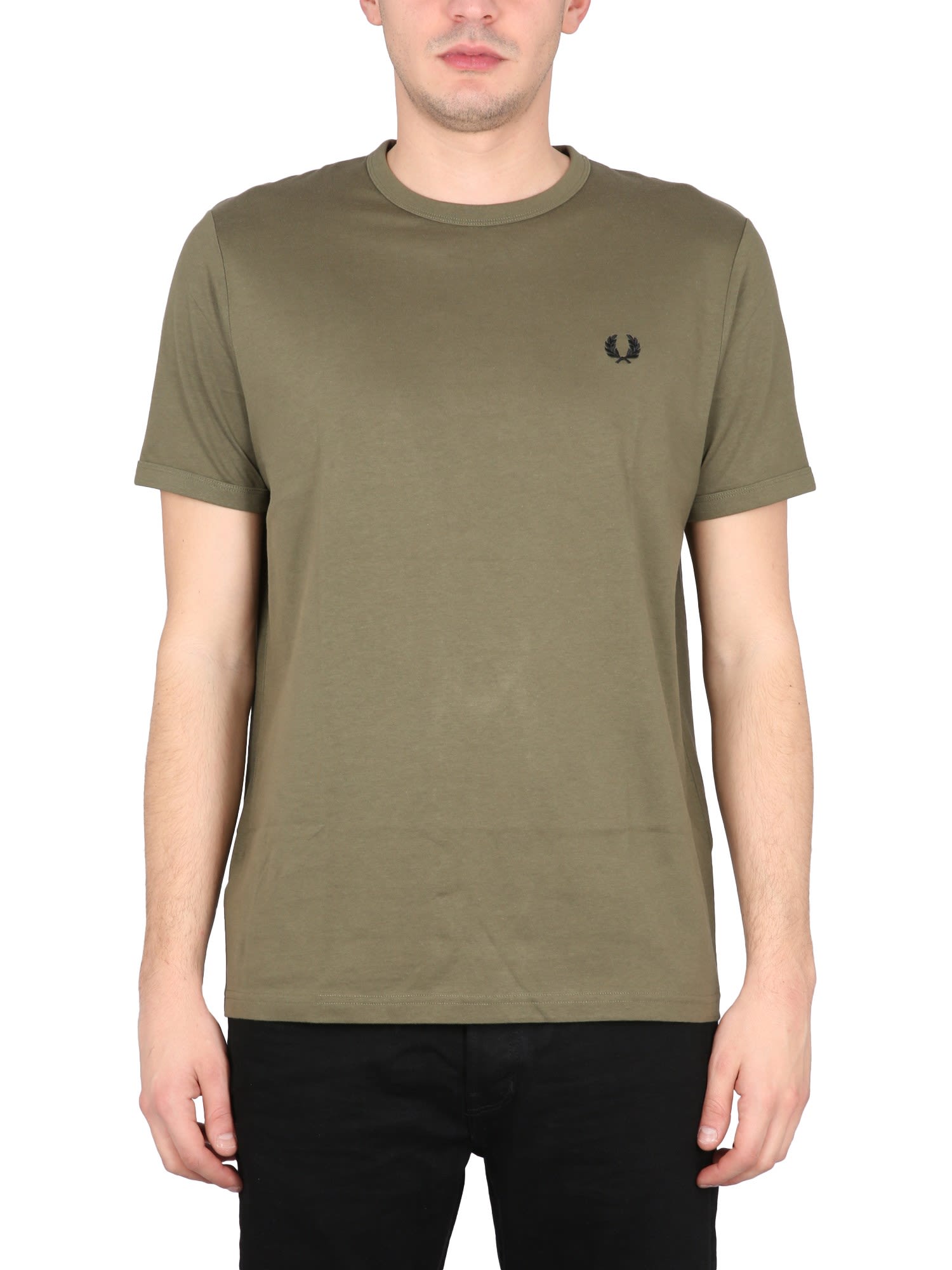 Fred Perry T-shirt With Logo Embroidery