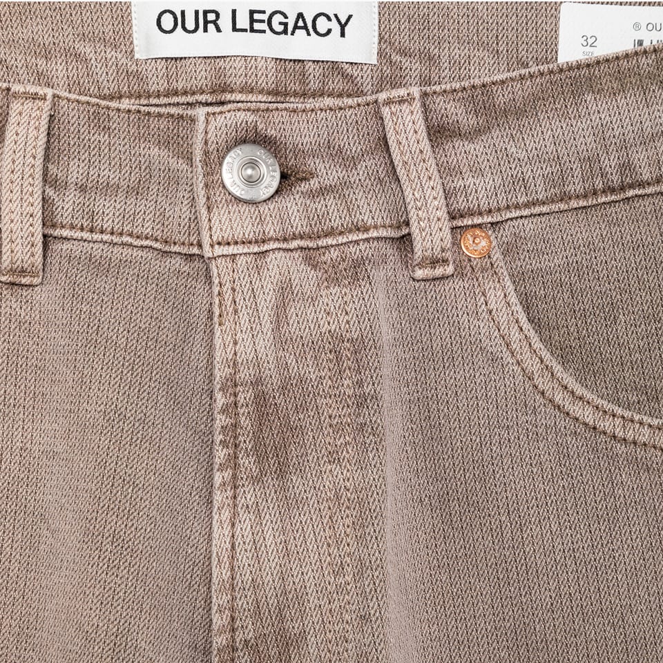 Shop Our Legacy Third Cut Jeans In Pink/grey