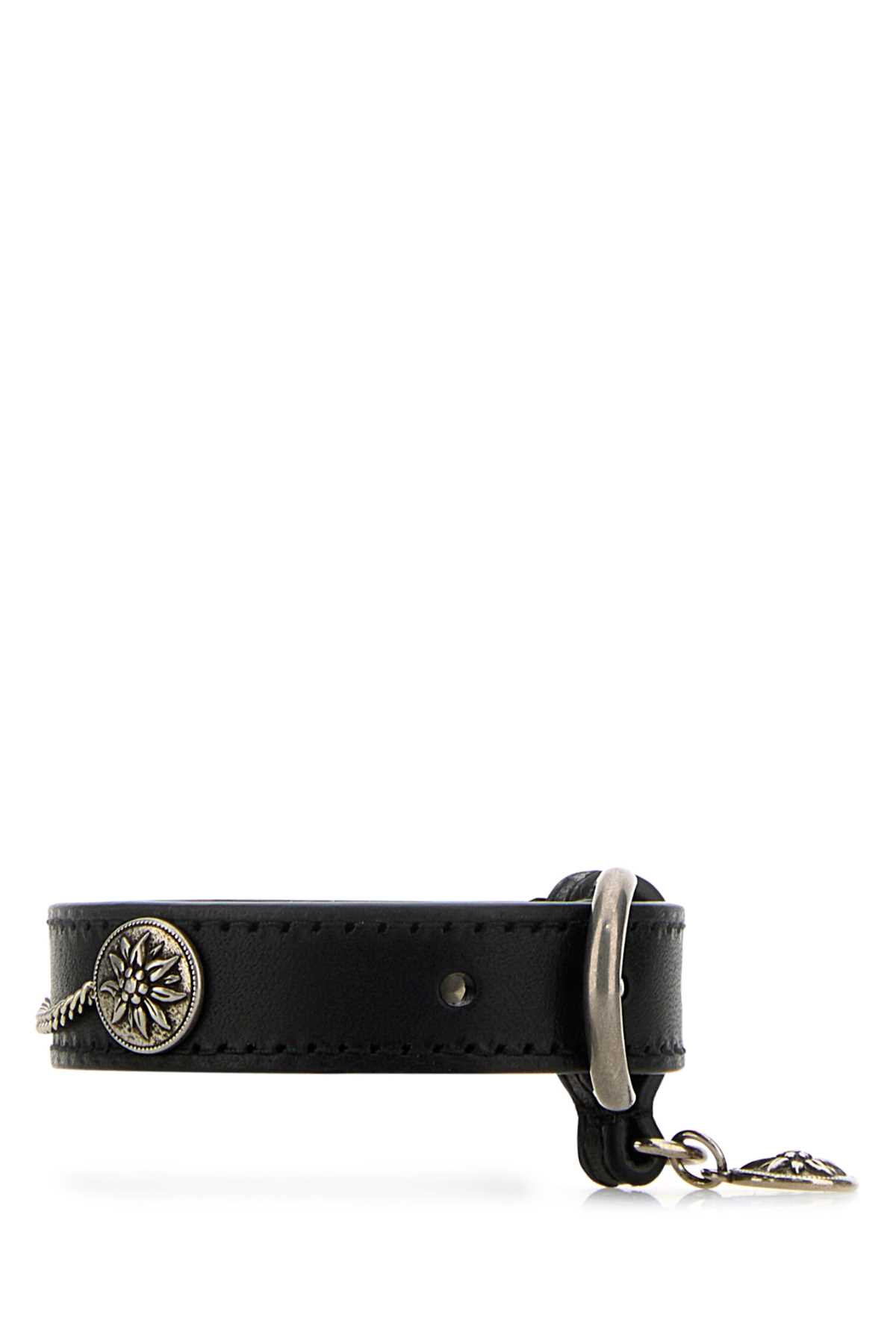 Prada Bracciale In Pelle Nera  Donna In Nero