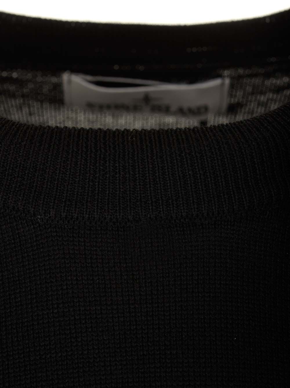 Shop Stone Island Pure Wool Sweater In Black