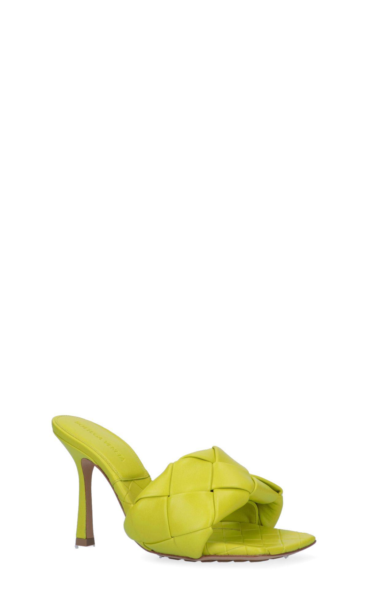 Shop Bottega Veneta Lido Intrecciato Leather Sandals In Green