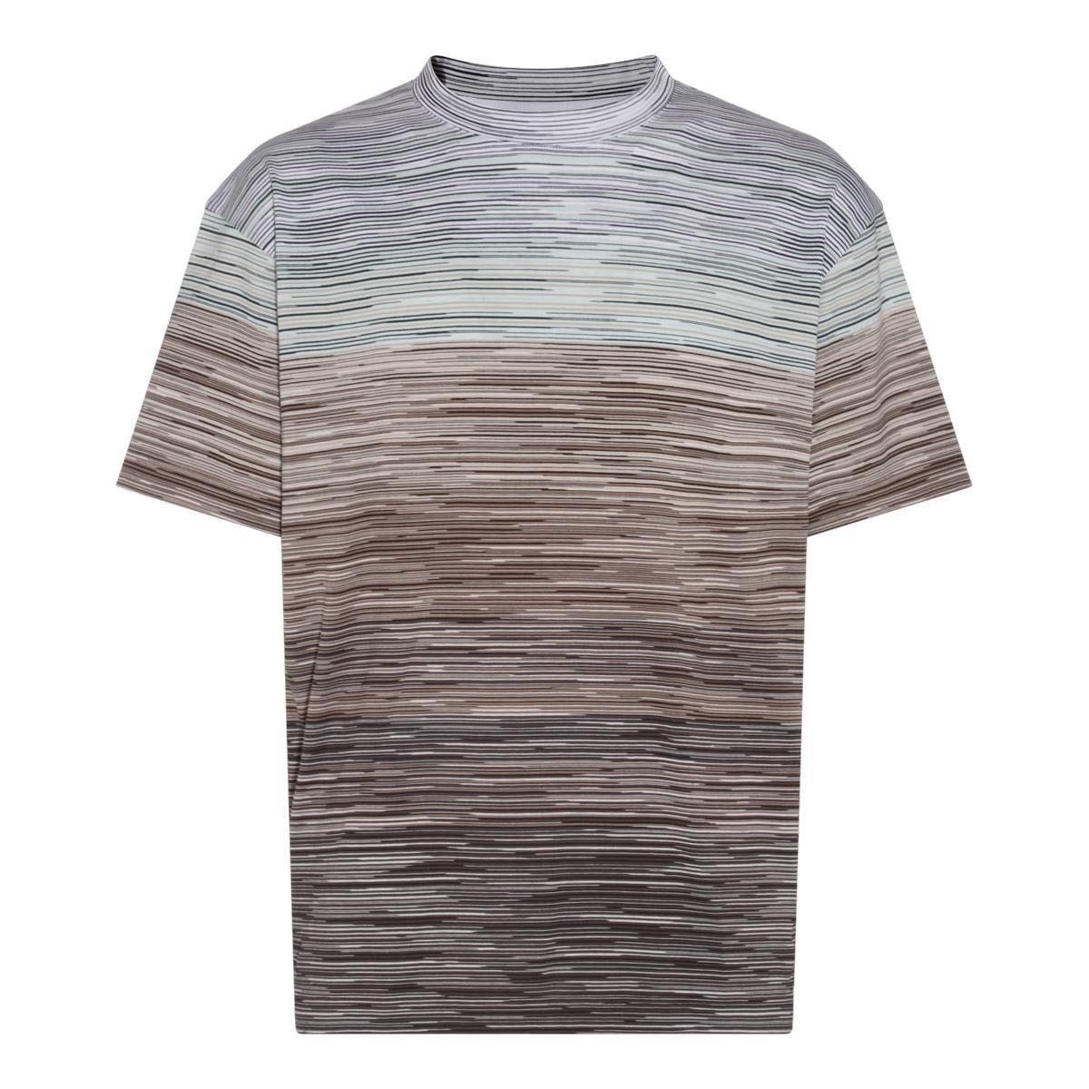 Short Sleeved Striped Crewneck T-shirt