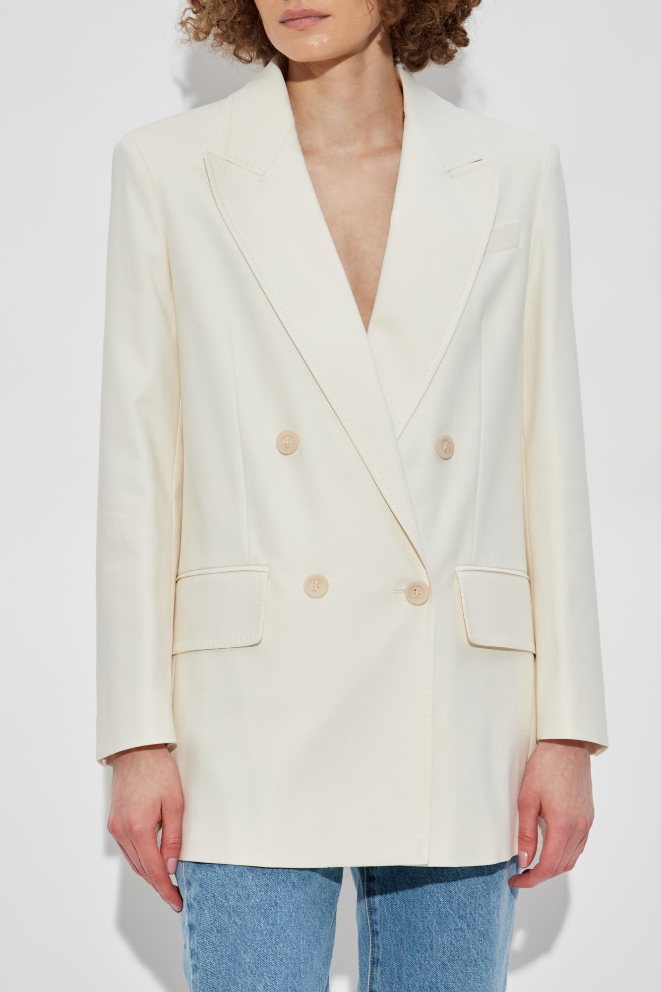 Max Mara Suez Double-breasted Blazer In White