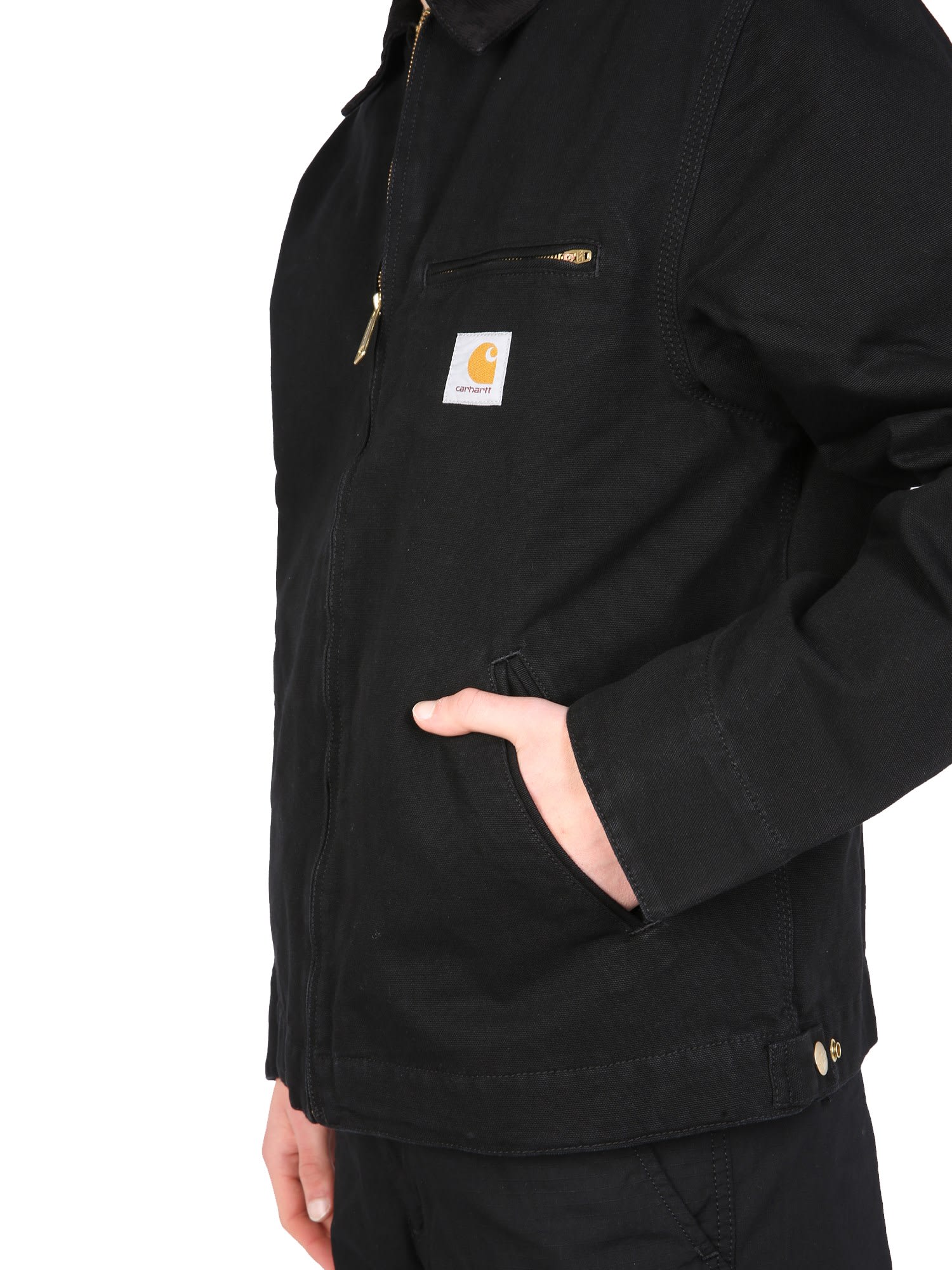 Carhartt Detroit Cotton-denim Jacket In Black 