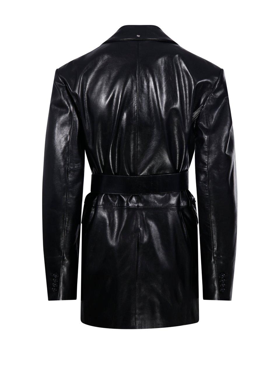Sportmax Belted Lapel Collar Jacket Pockets In Nero