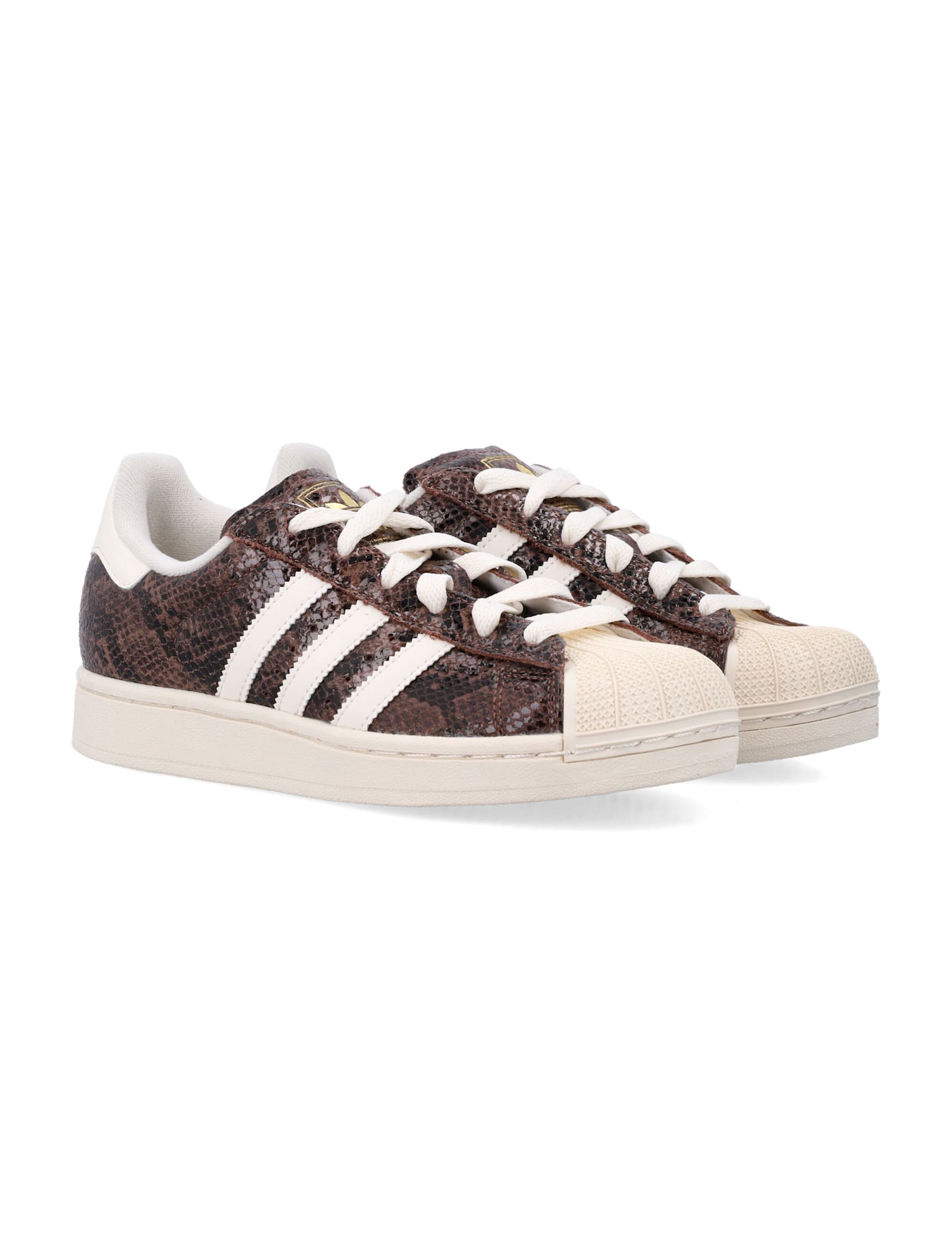Adidas Originals Adidas Superstar Ii Premium Leather Womans Sneakers In Brown