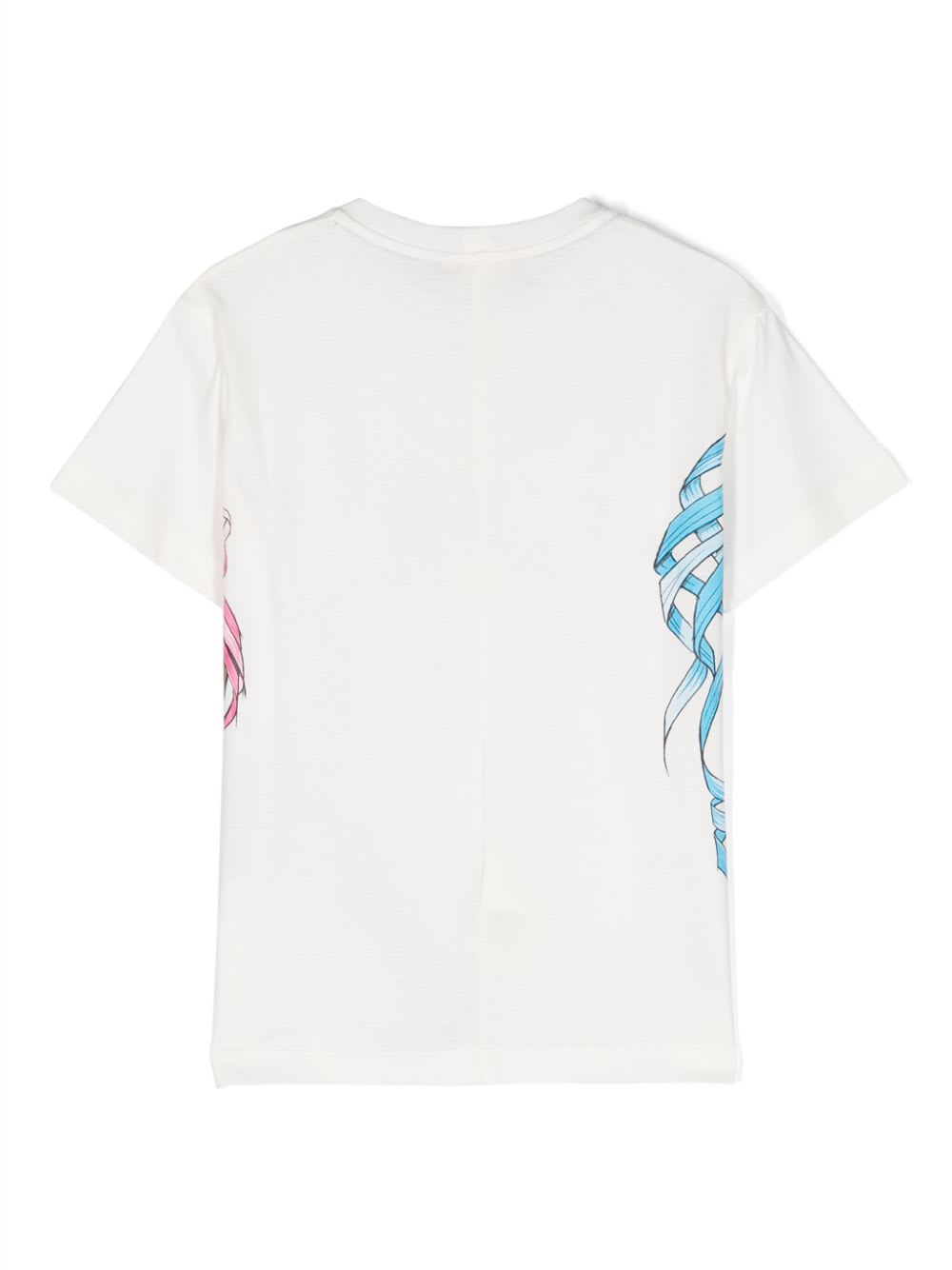 Shop Fendi T-shirt Bianca In Jersey Di Cotone Bambina In Bianco