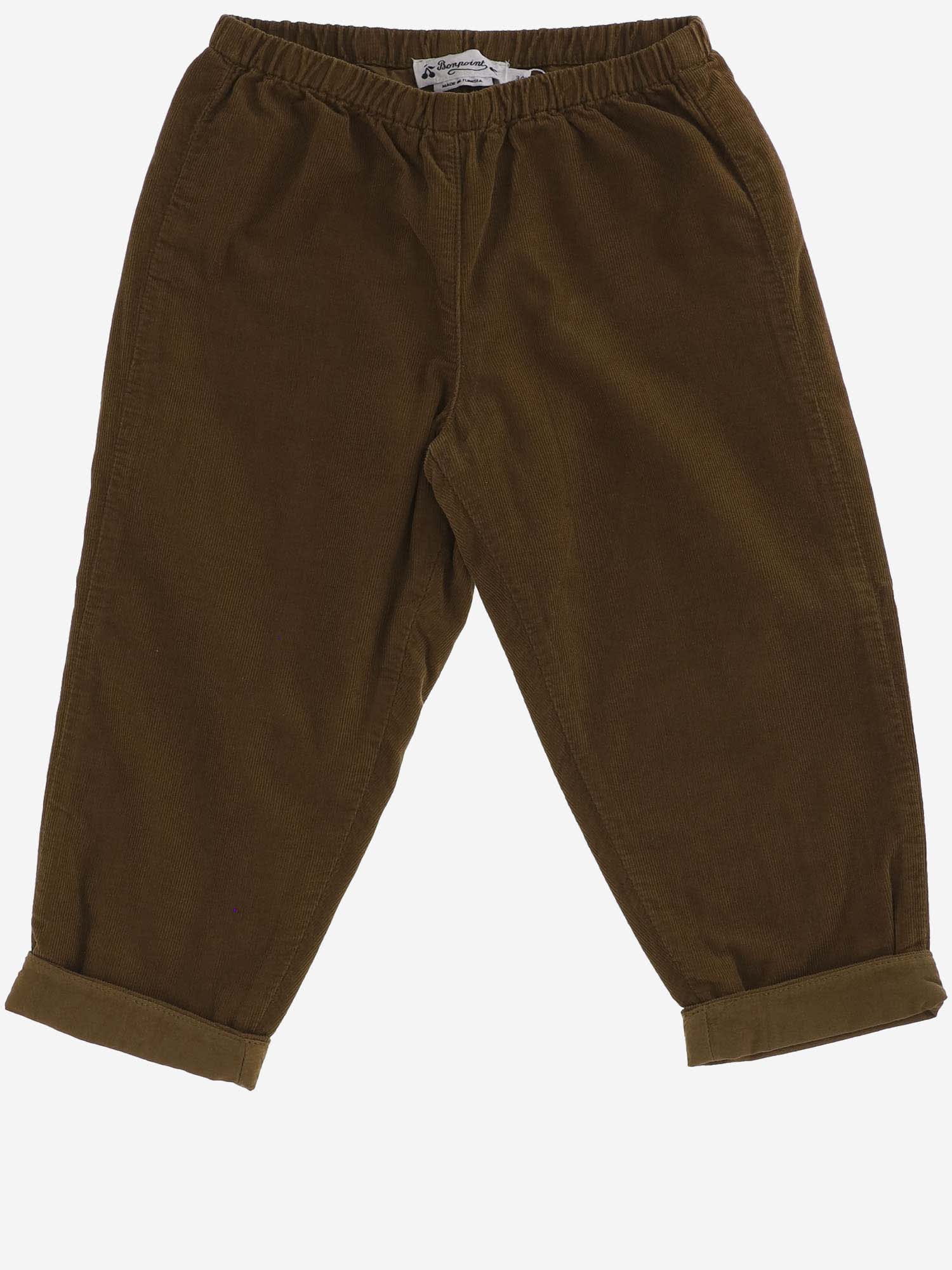 Bonpoint Kids' Velvet Pants In Brown