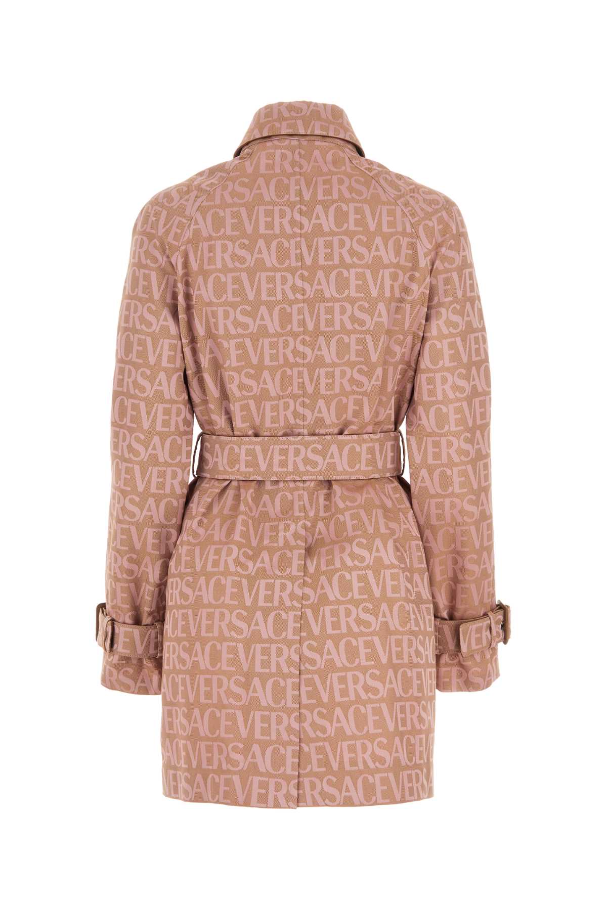 VERSACE EMBROIDERED POLYESTER BLEND TRENCH COATÂ