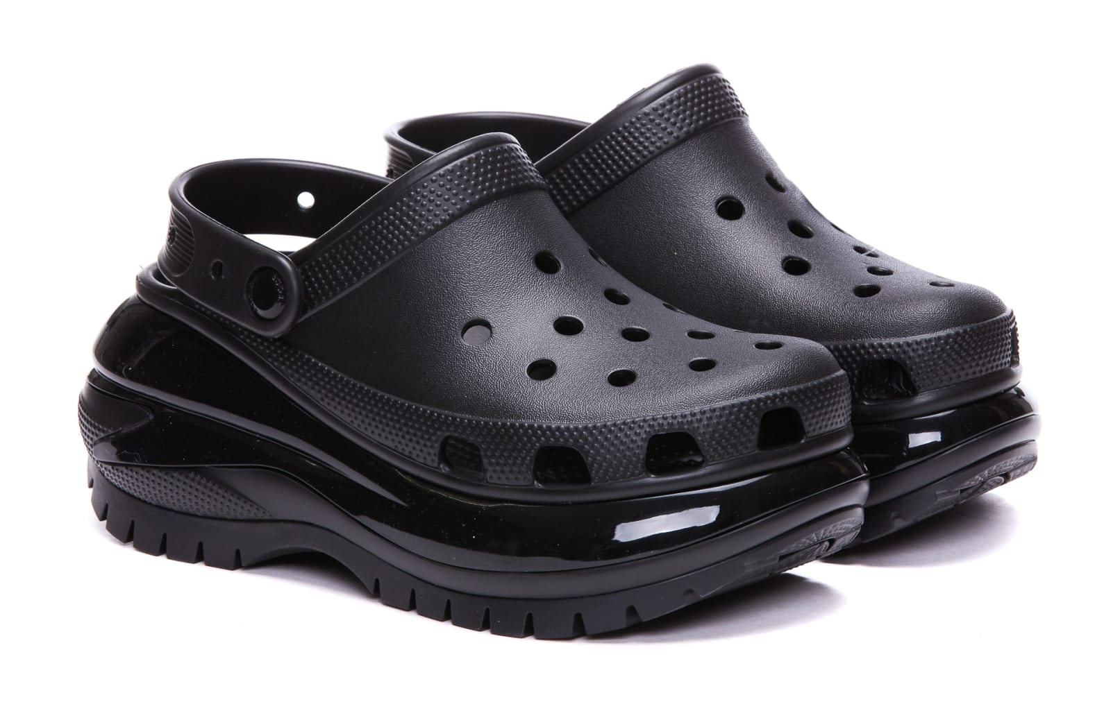 Shop Crocs Classic Mega Crush Clog In Black