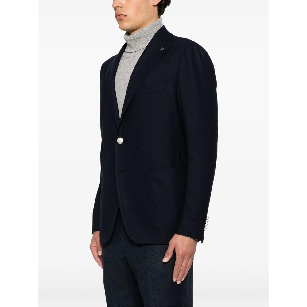 Tagliatore Single-breasted Blazer In Blue