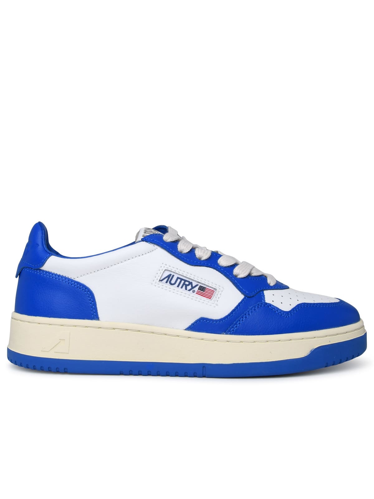 AUTRY BLUE AND WHITE LEATHER MEDALIST trainers
