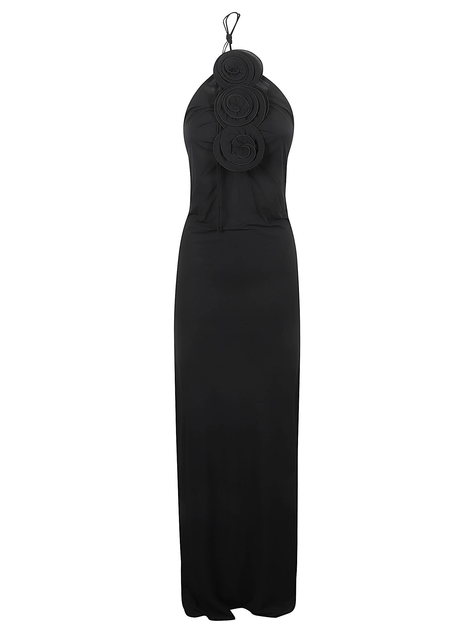 Shop Magda Butrym Pf23 Long Dress In Black
