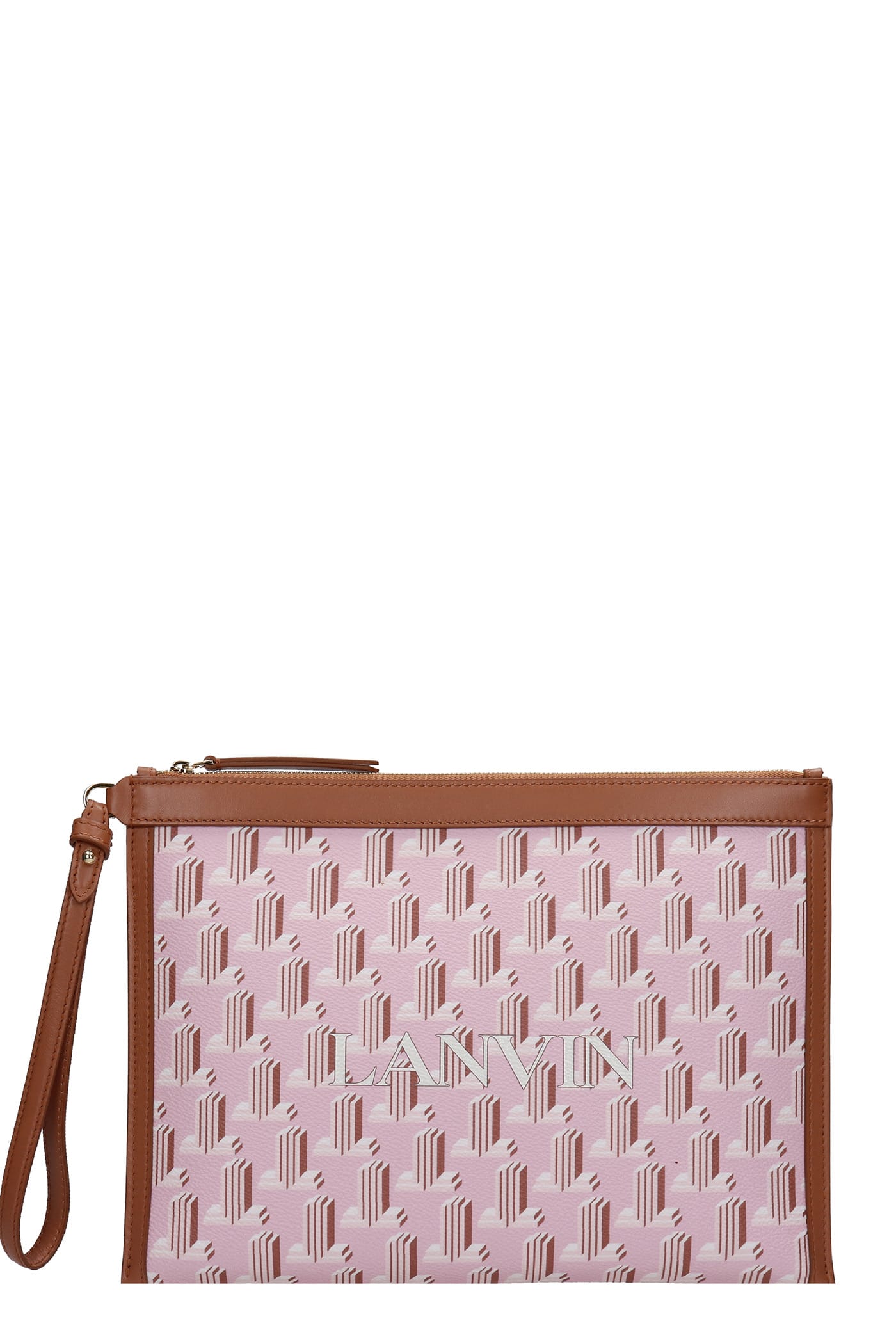 Lanvin Clutch In Rose-pink Leather