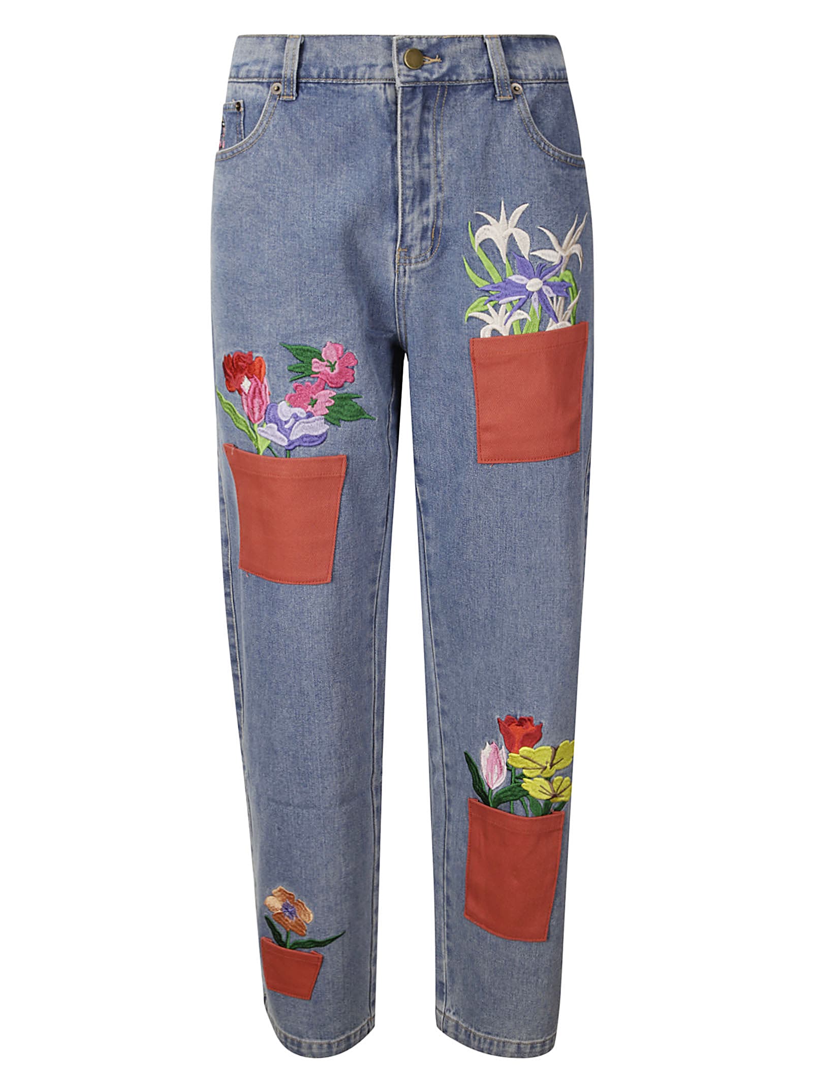 Flower Pots Denim Jeans